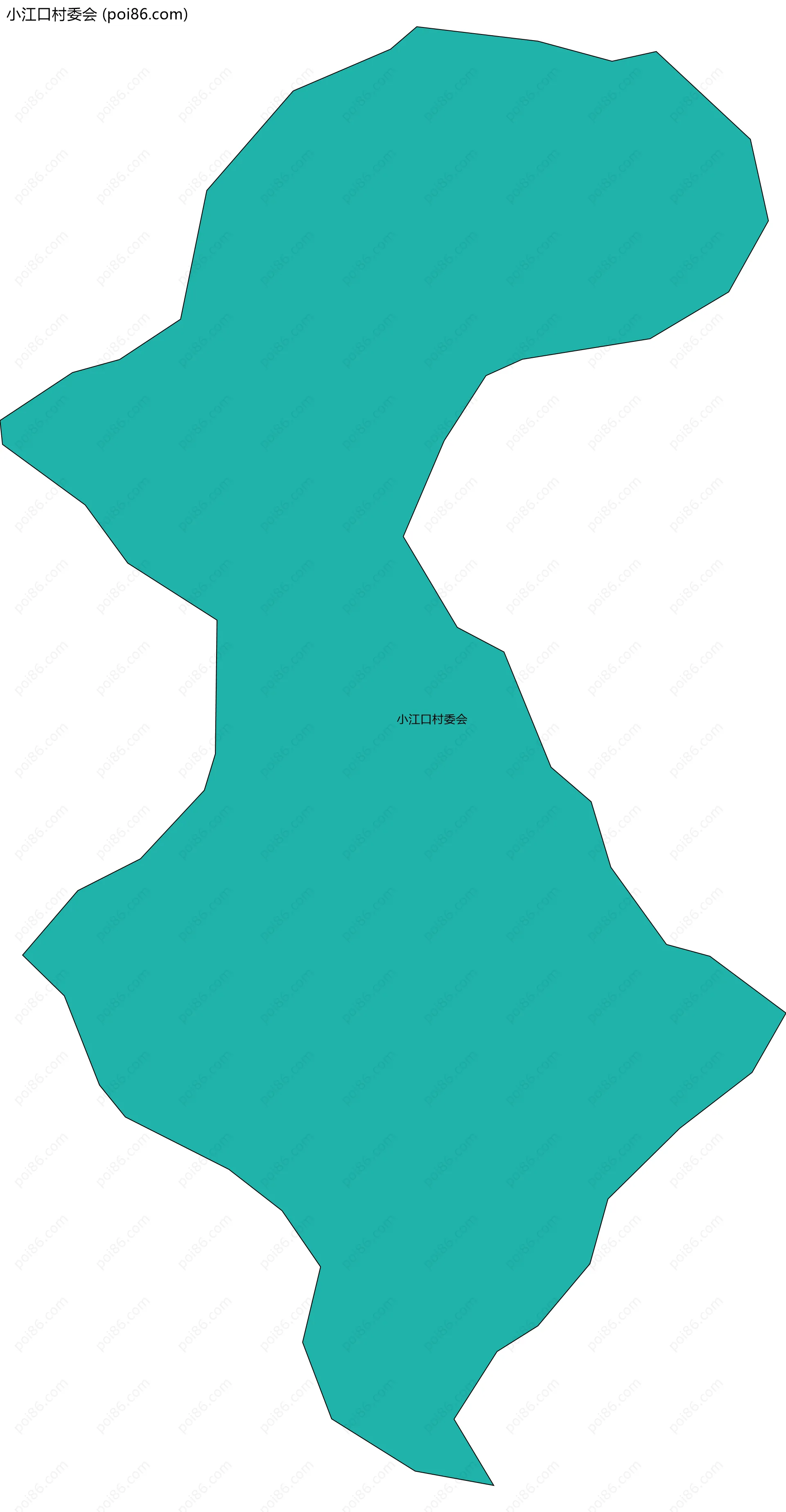 小江口村委会边界地图