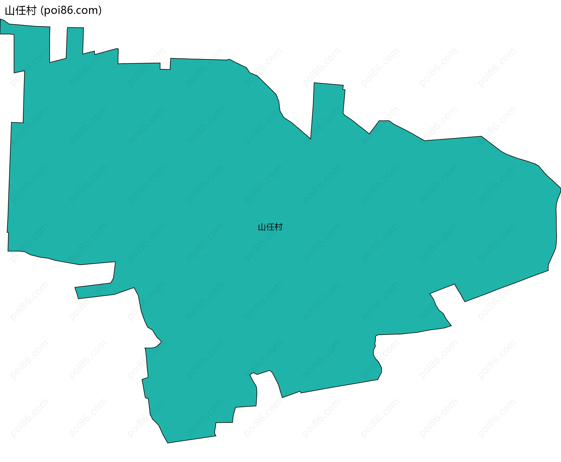 山任村边界地图