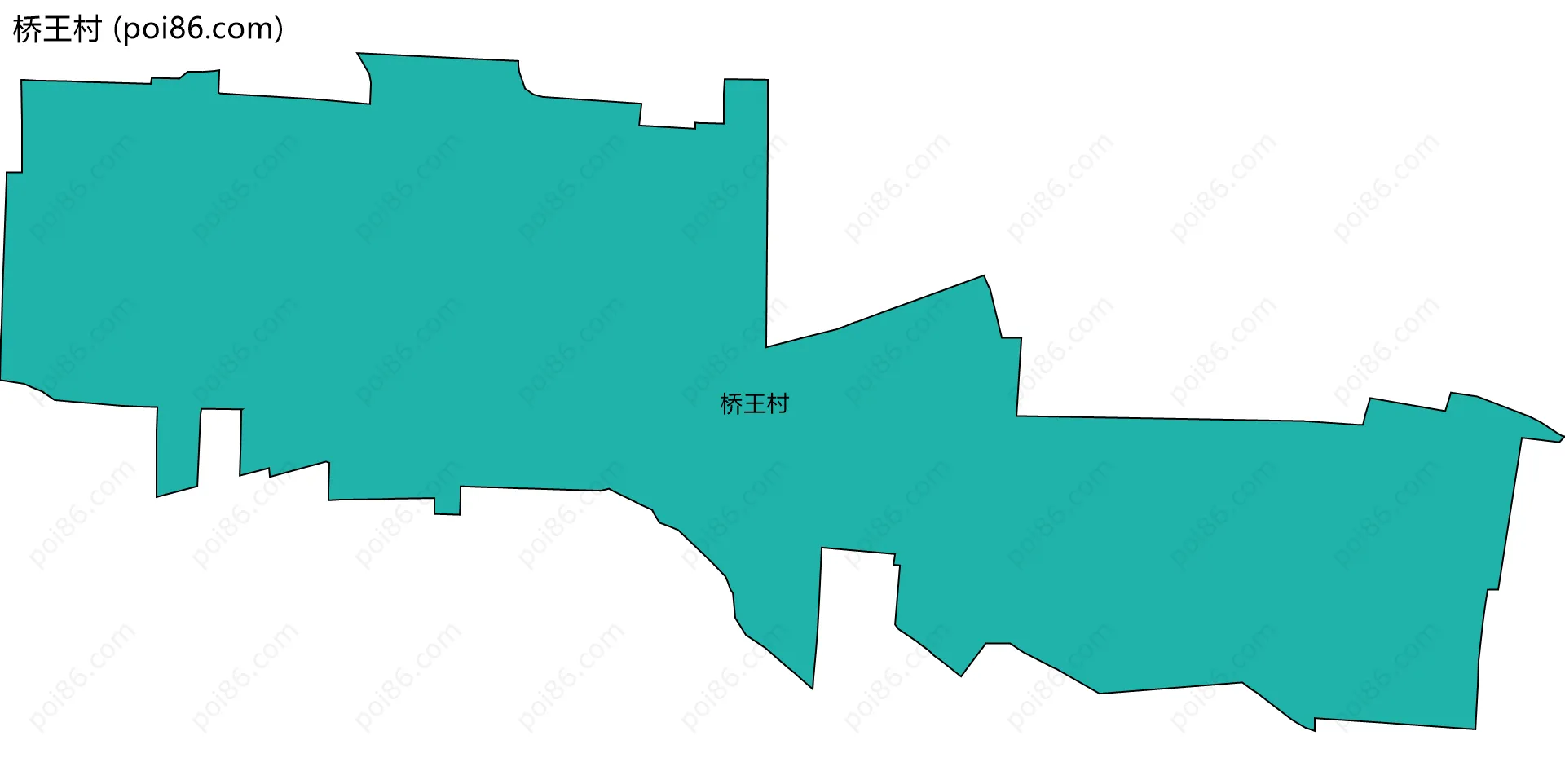 桥王村边界地图