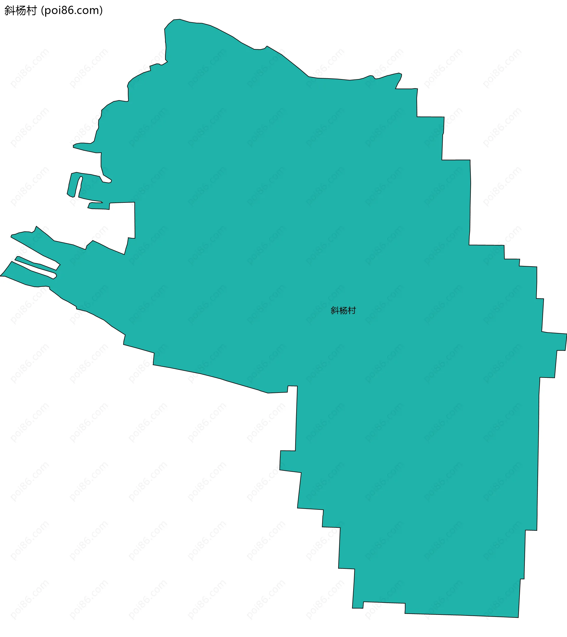 斜杨村边界地图