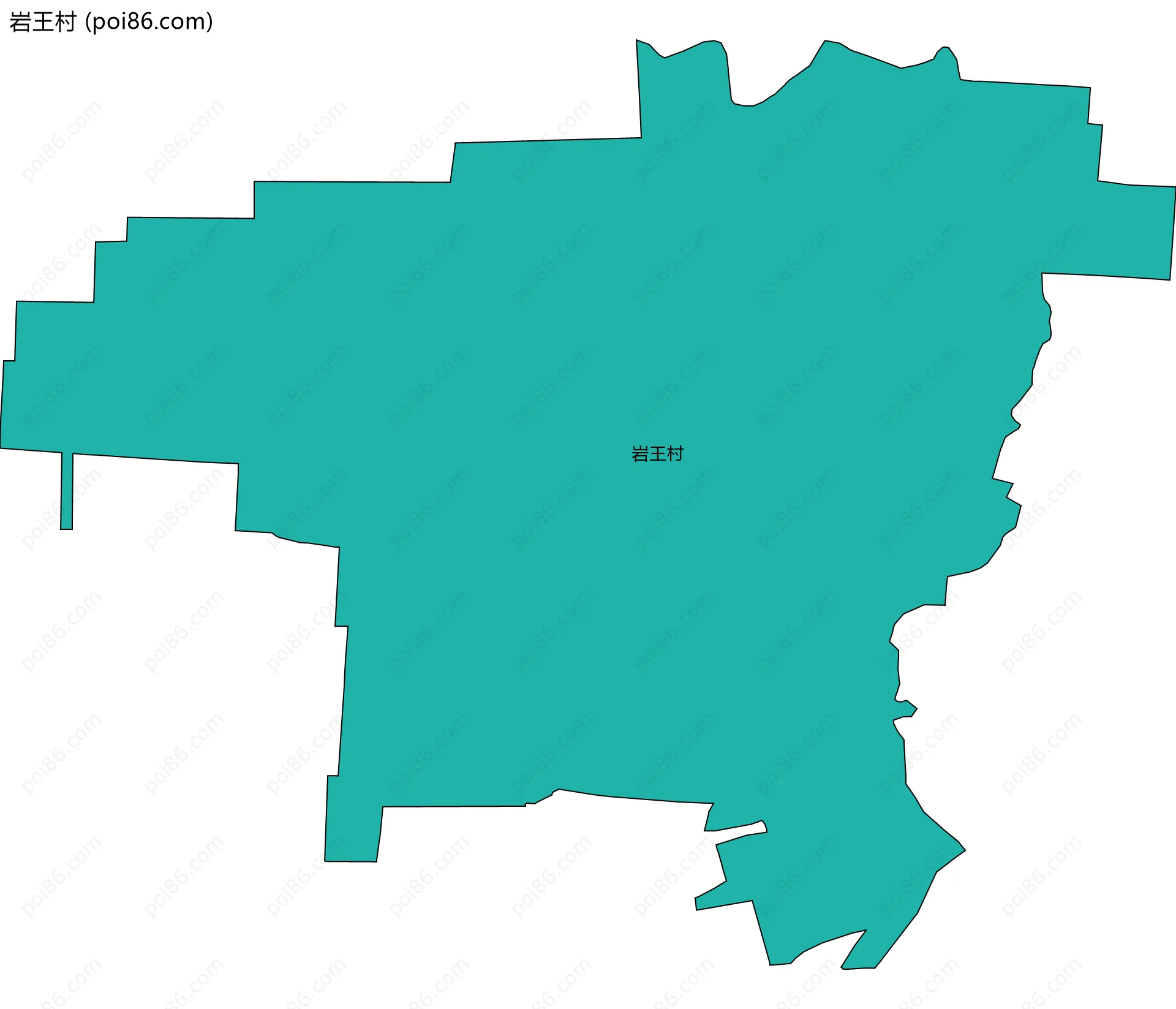 岩王村边界地图