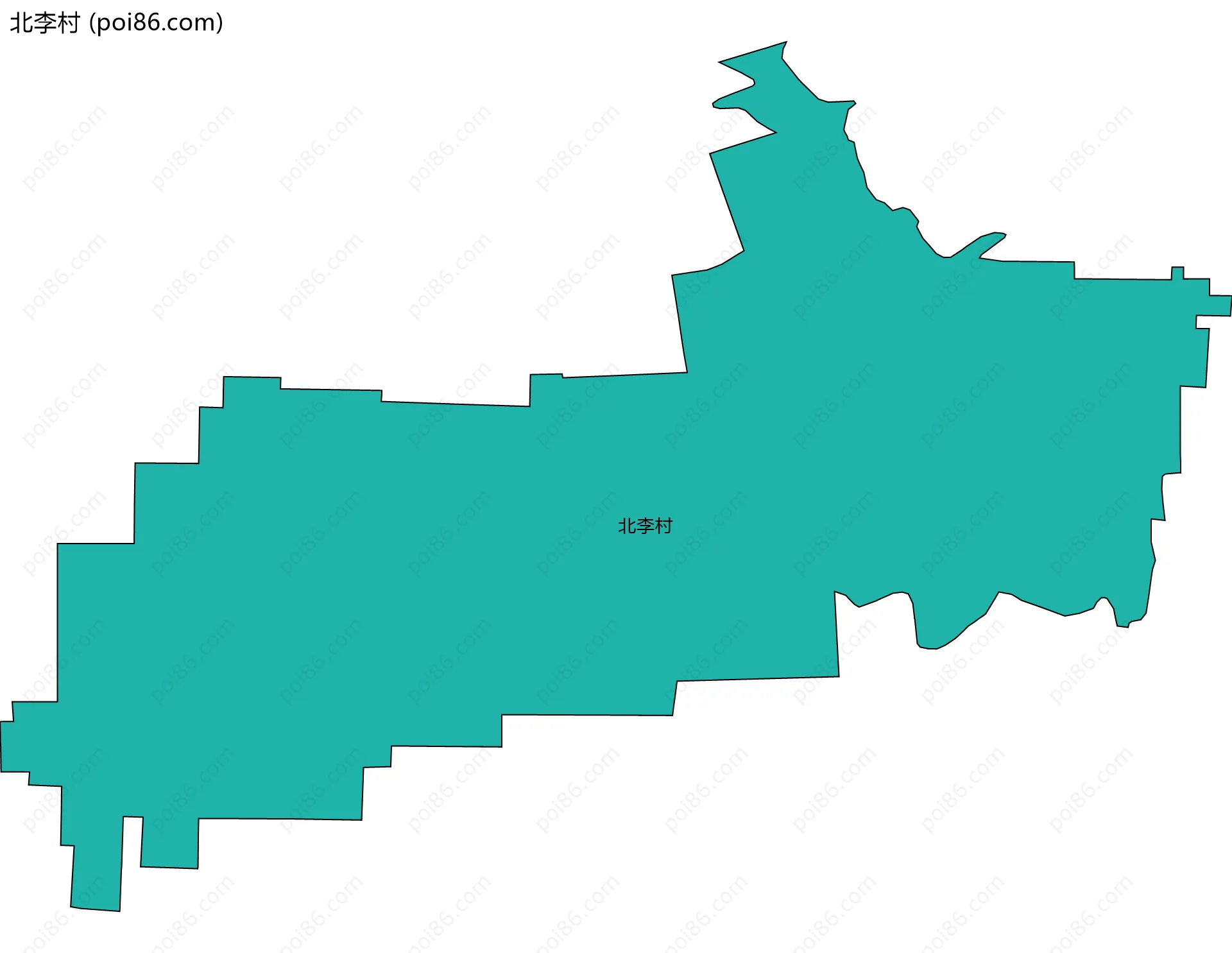 北李村边界地图