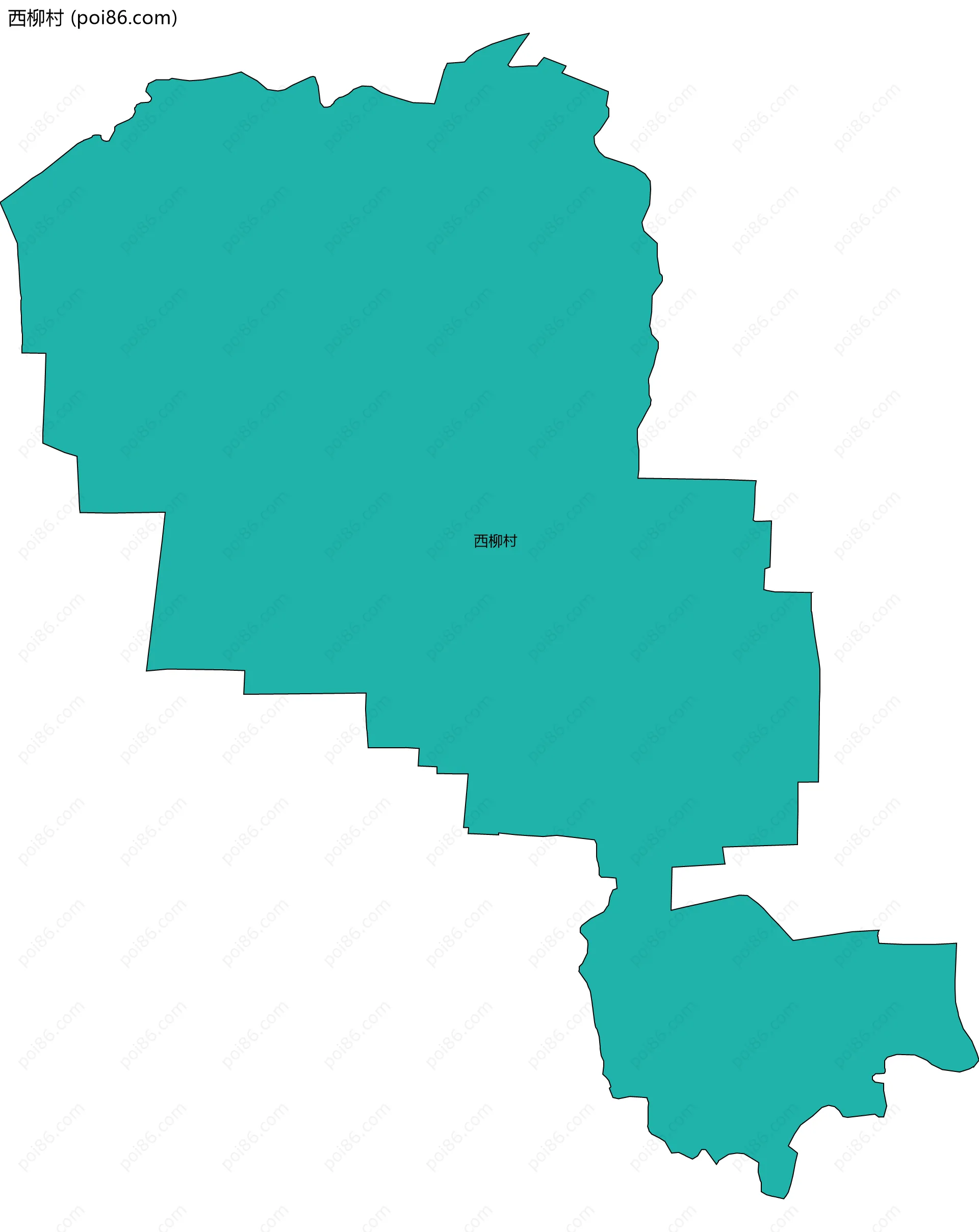 西柳村边界地图