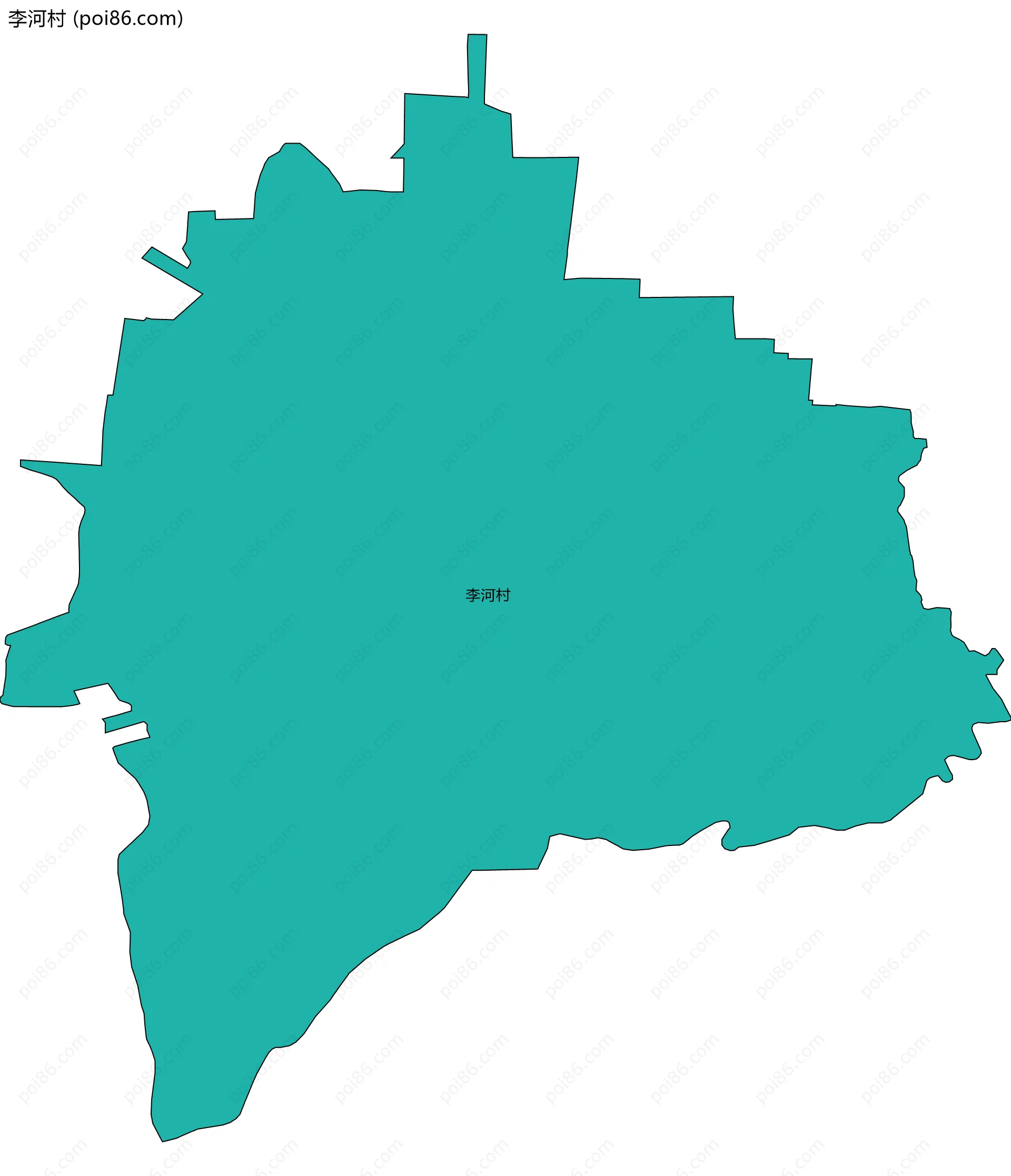 李河村边界地图