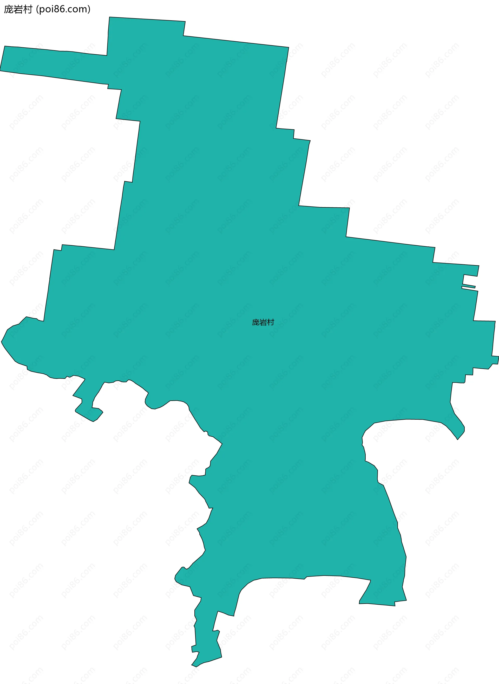 庞岩村边界地图