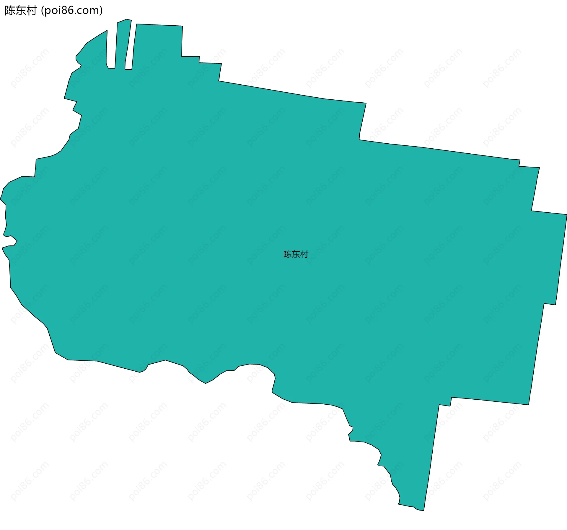 陈东村边界地图