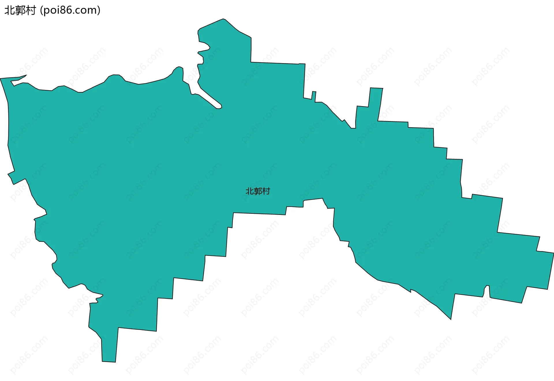 北郭村边界地图