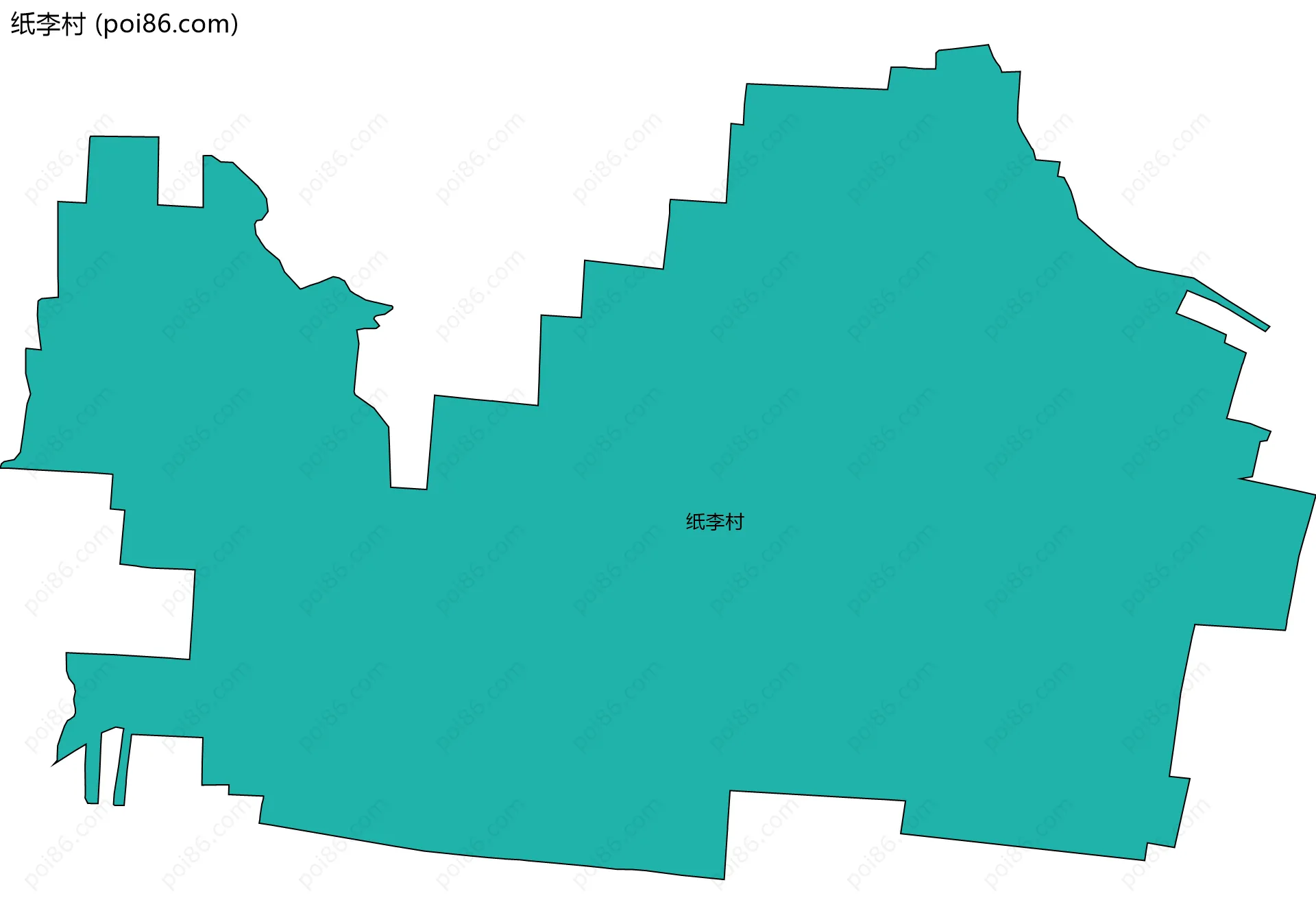 纸李村边界地图