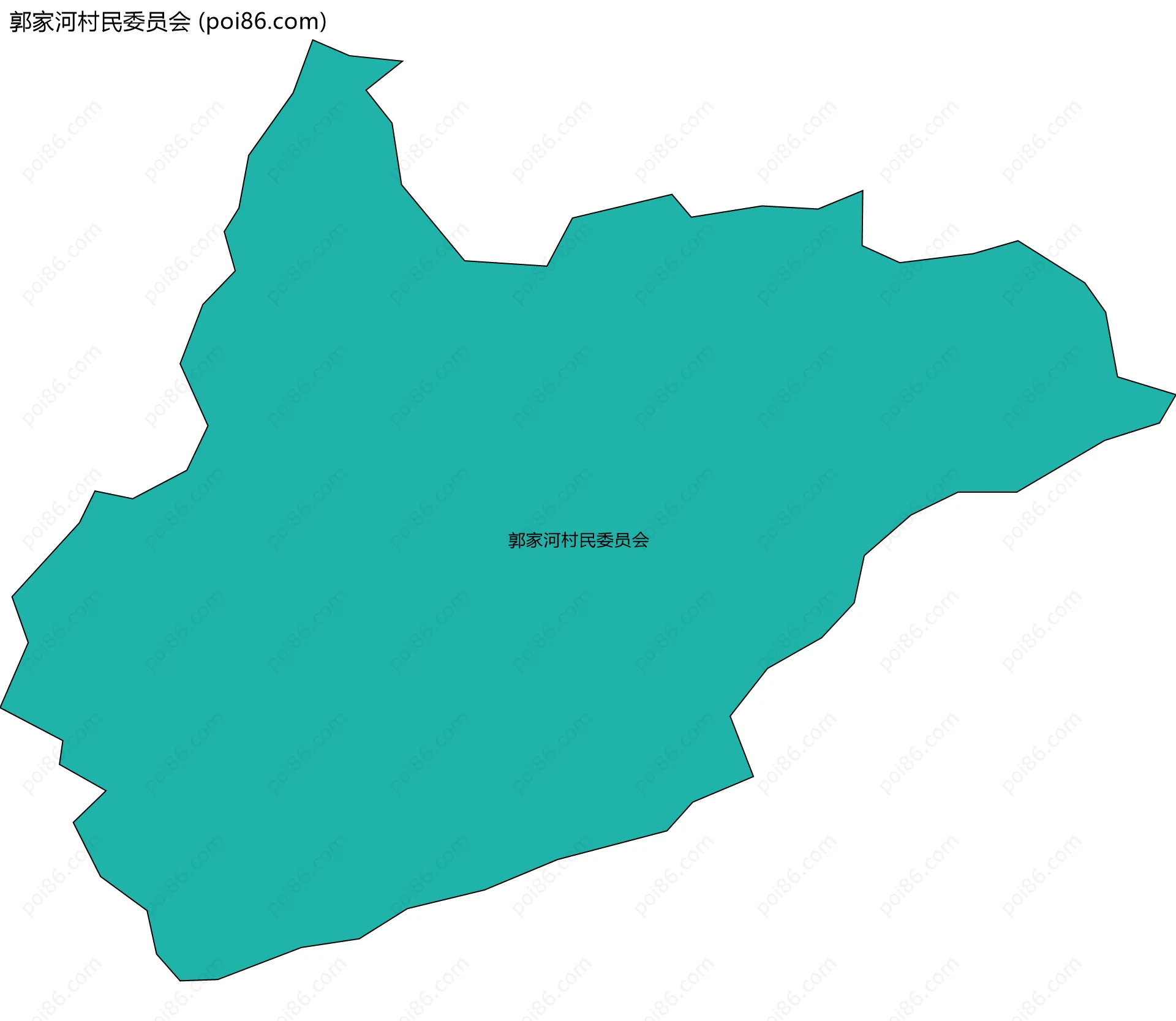 郭家河村民委员会边界地图
