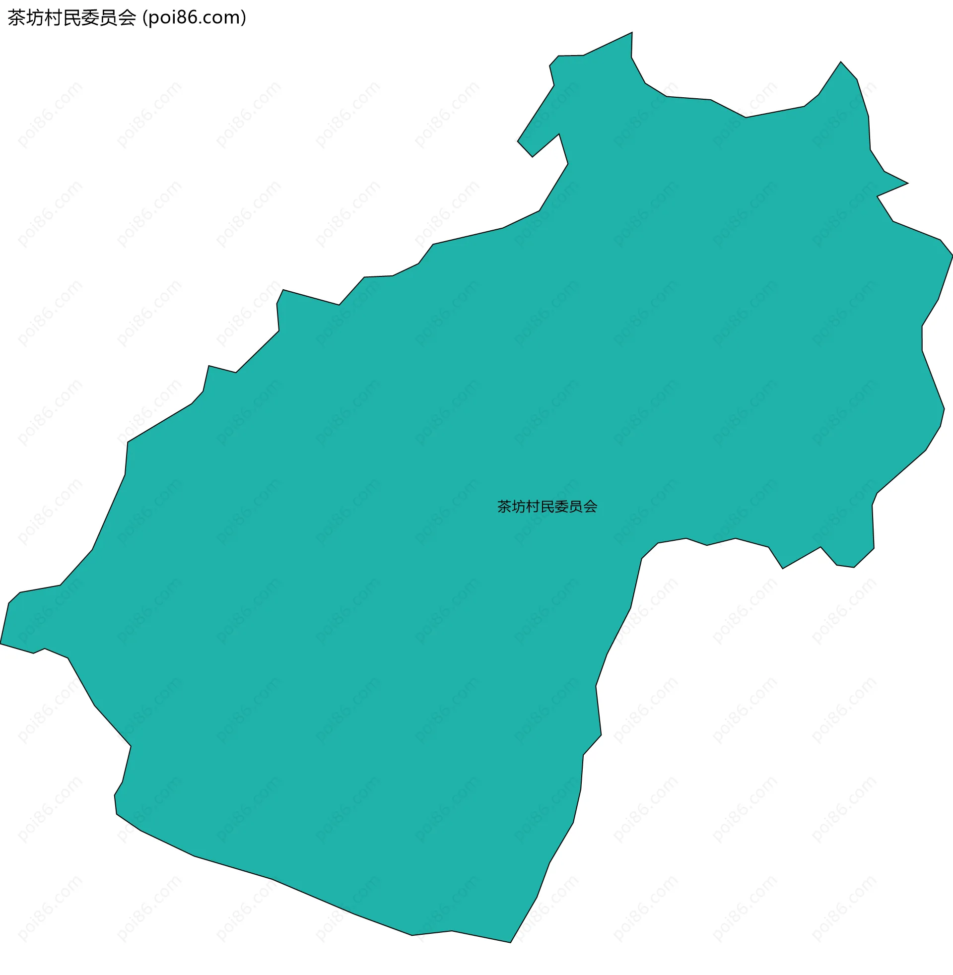 茶坊村民委员会边界地图