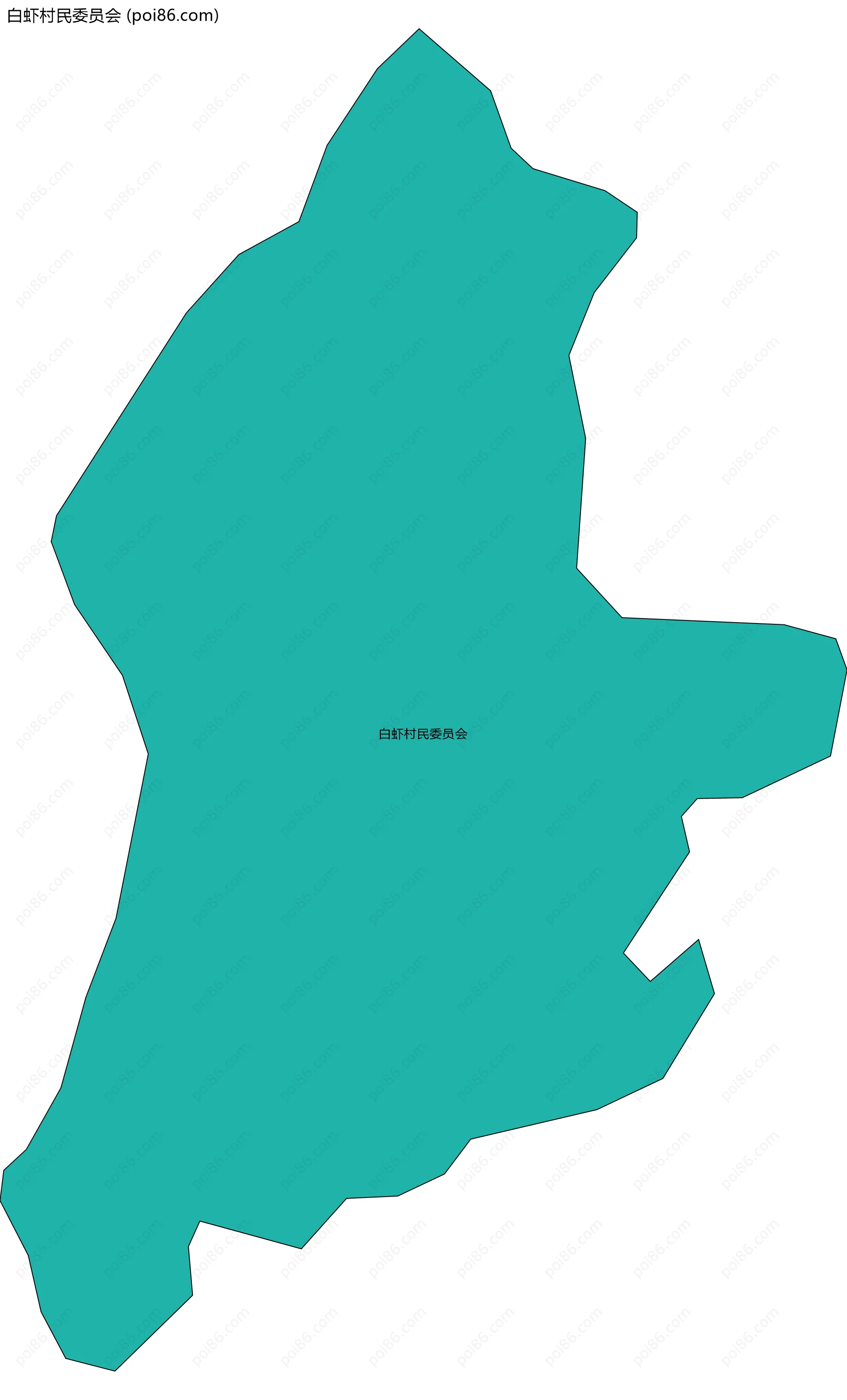 白虾村民委员会边界地图