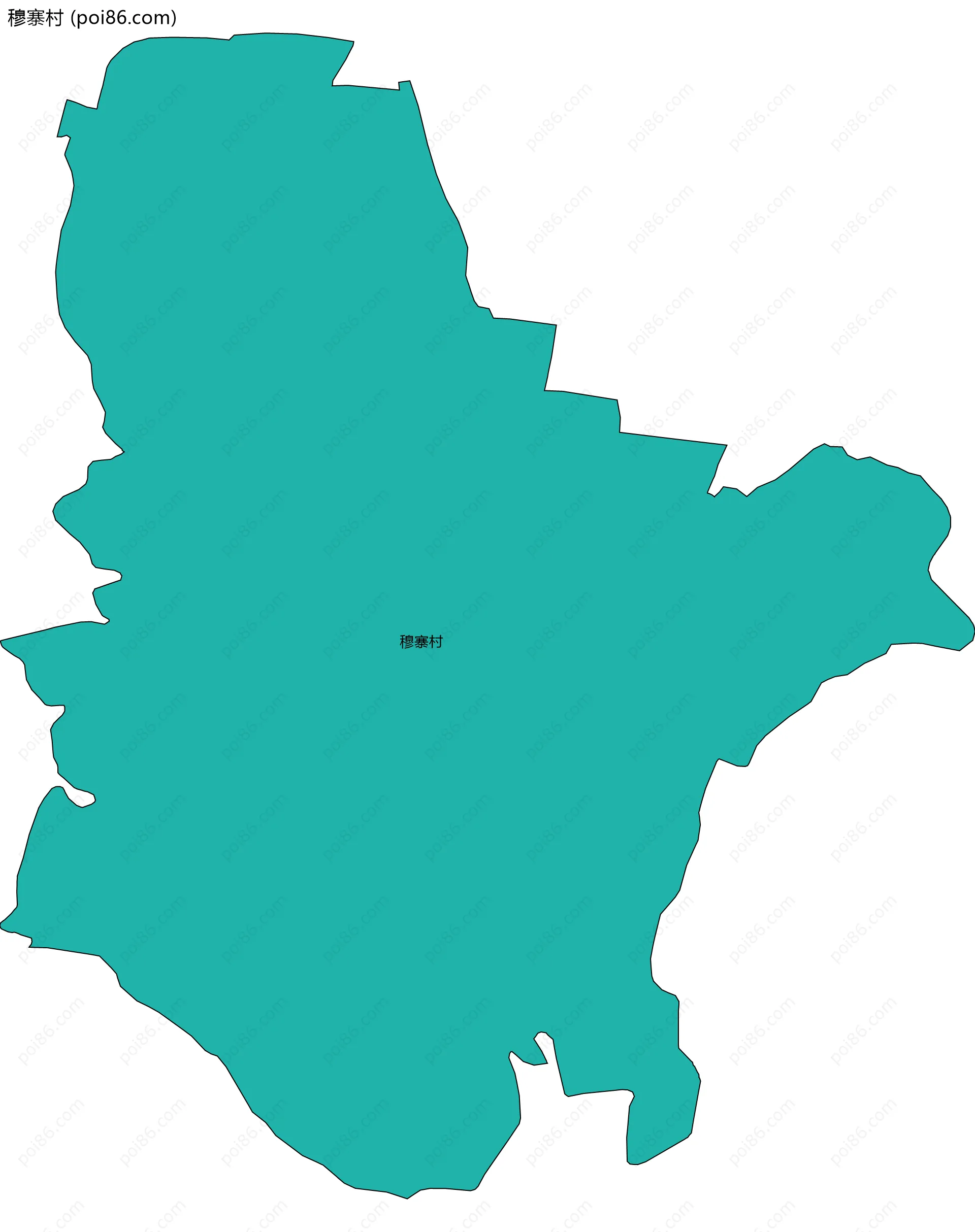 穆寨村边界地图