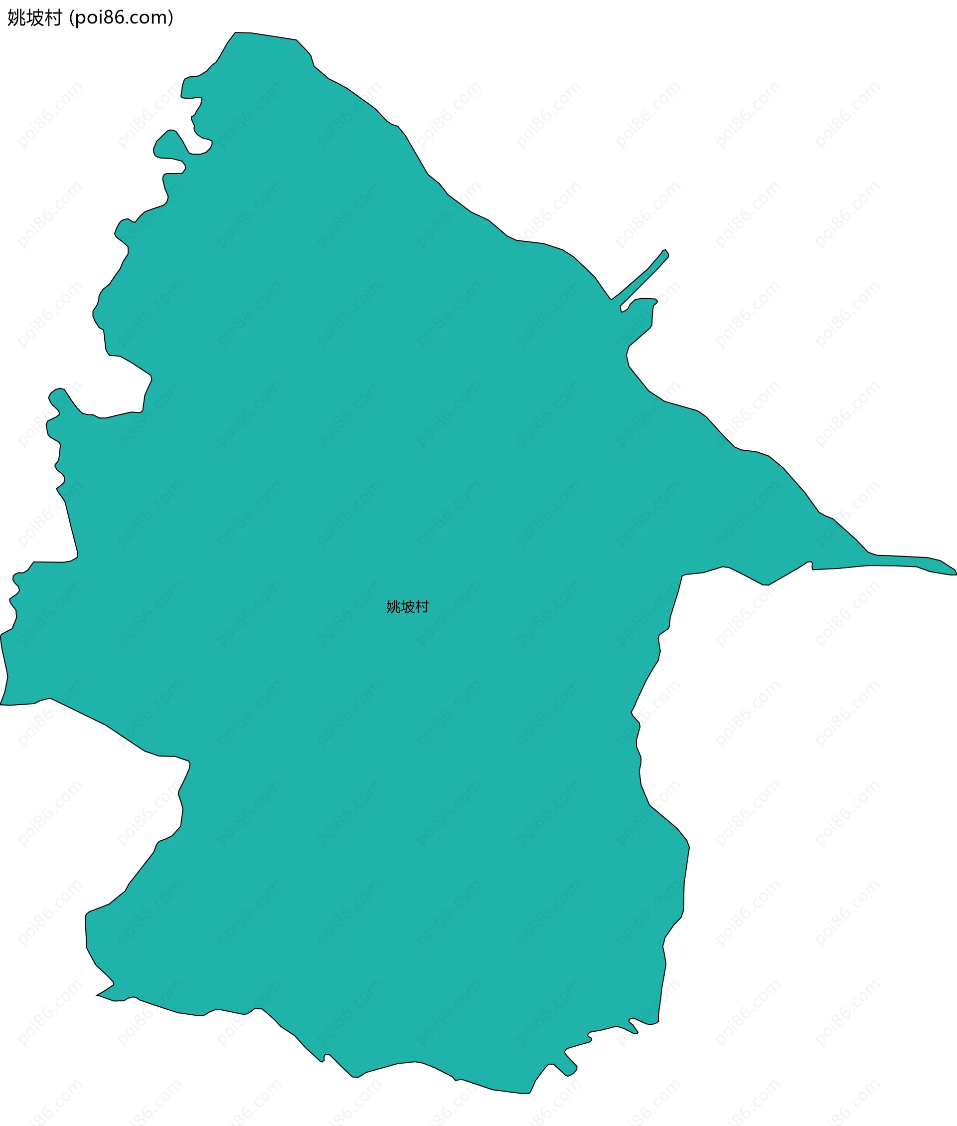 姚坡村边界地图