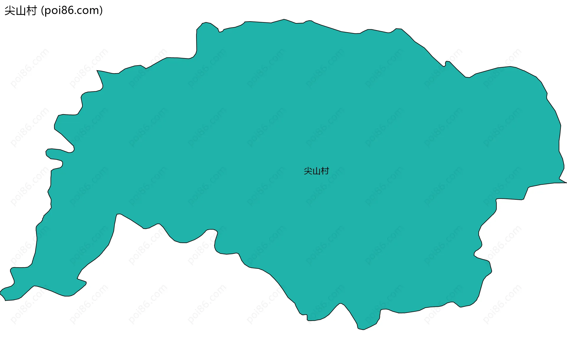 尖山村边界地图