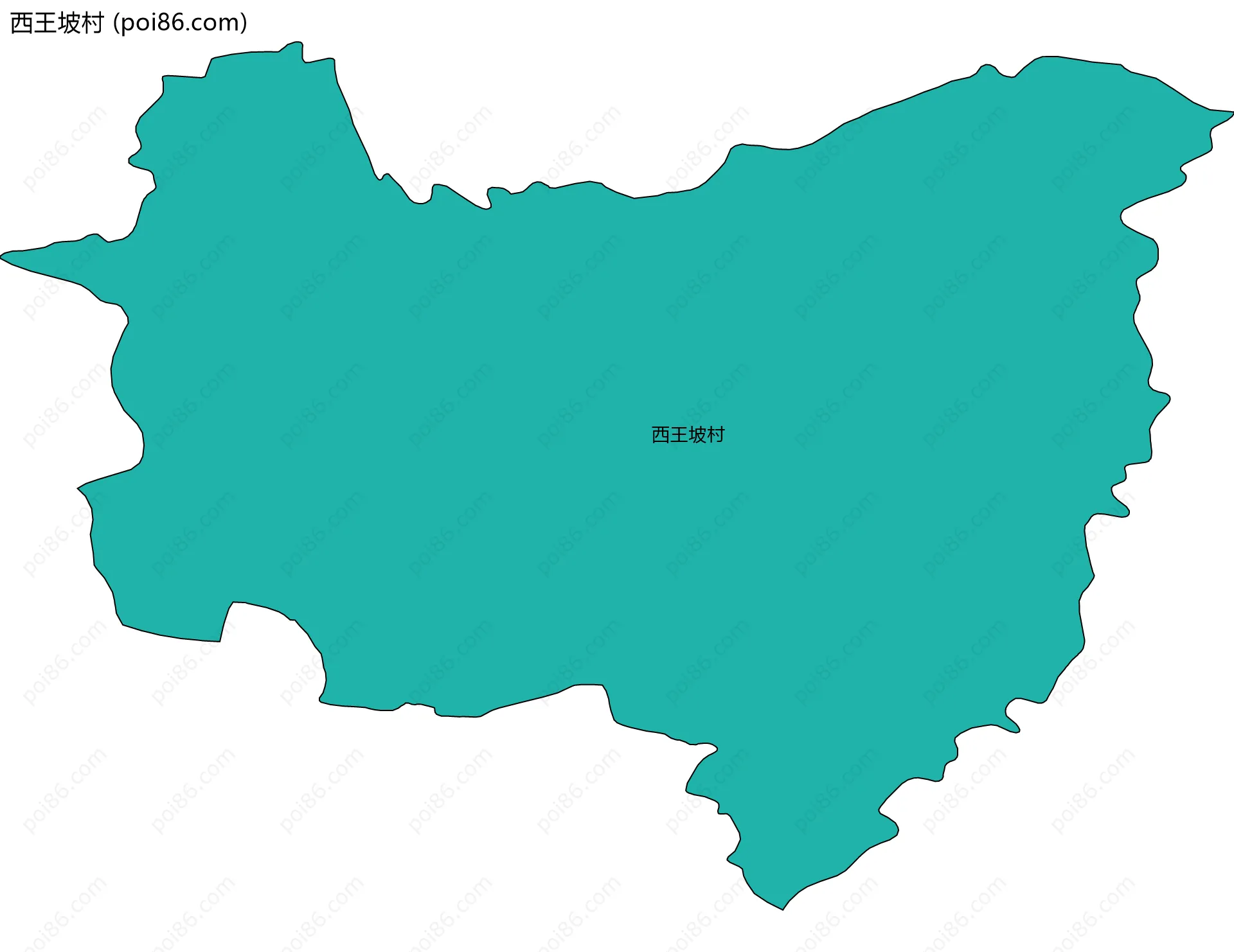西王坡村边界地图