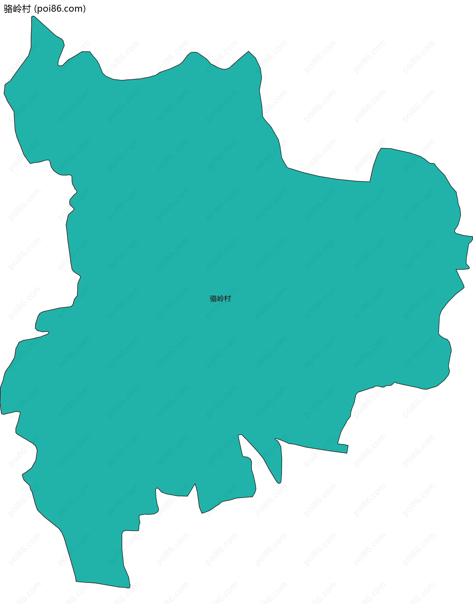 骆岭村边界地图