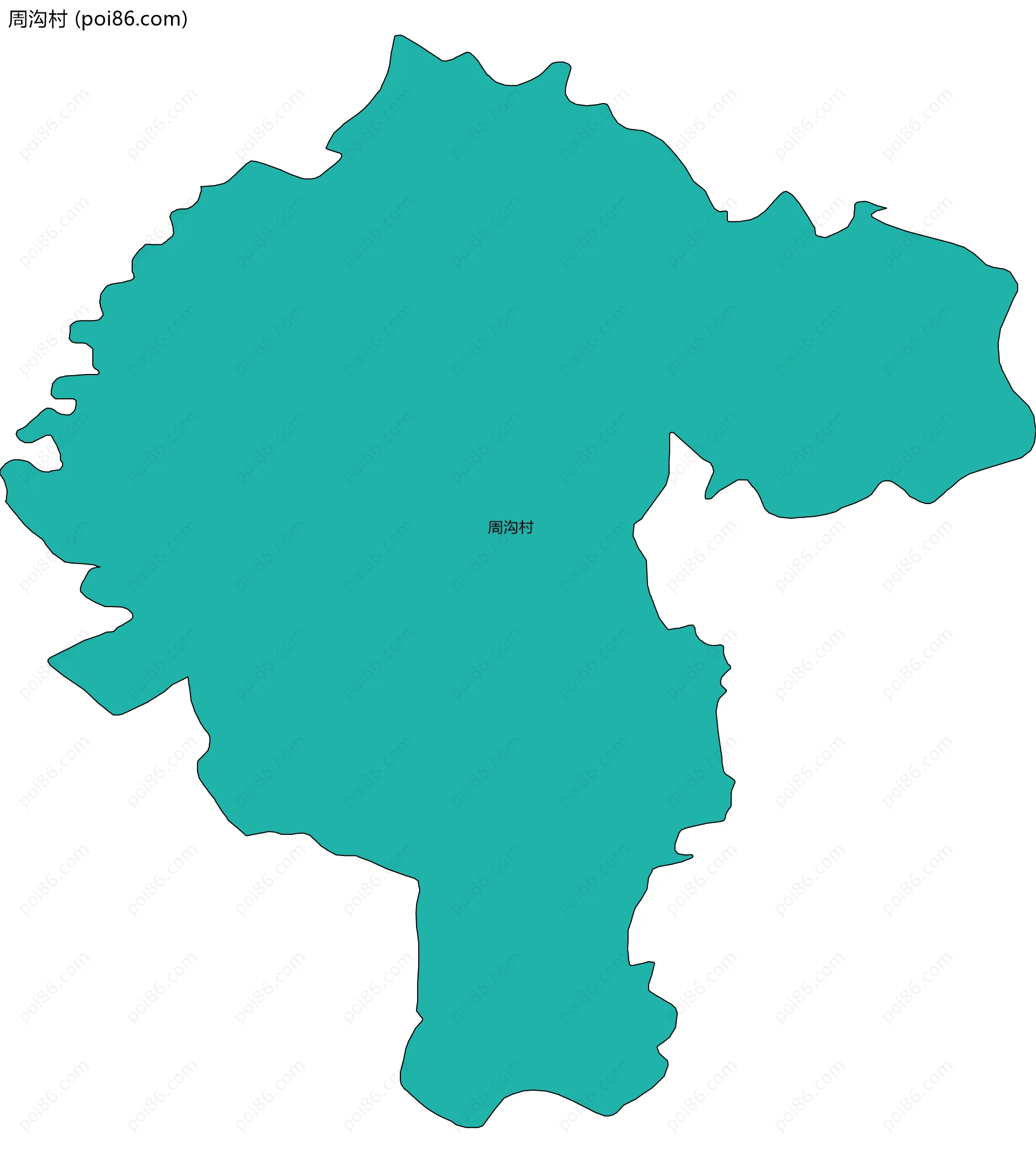 周沟村边界地图