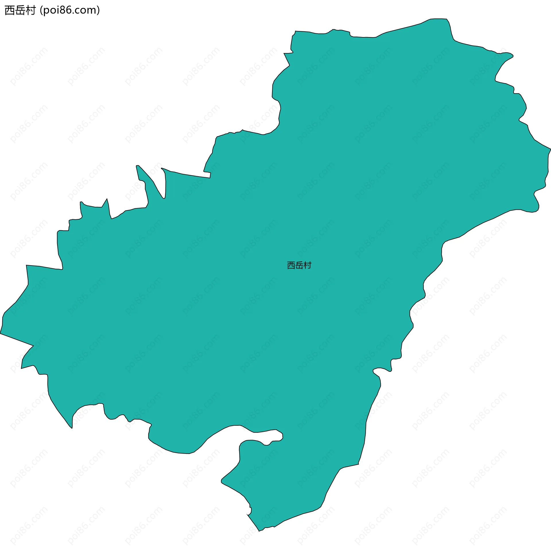 西岳村边界地图