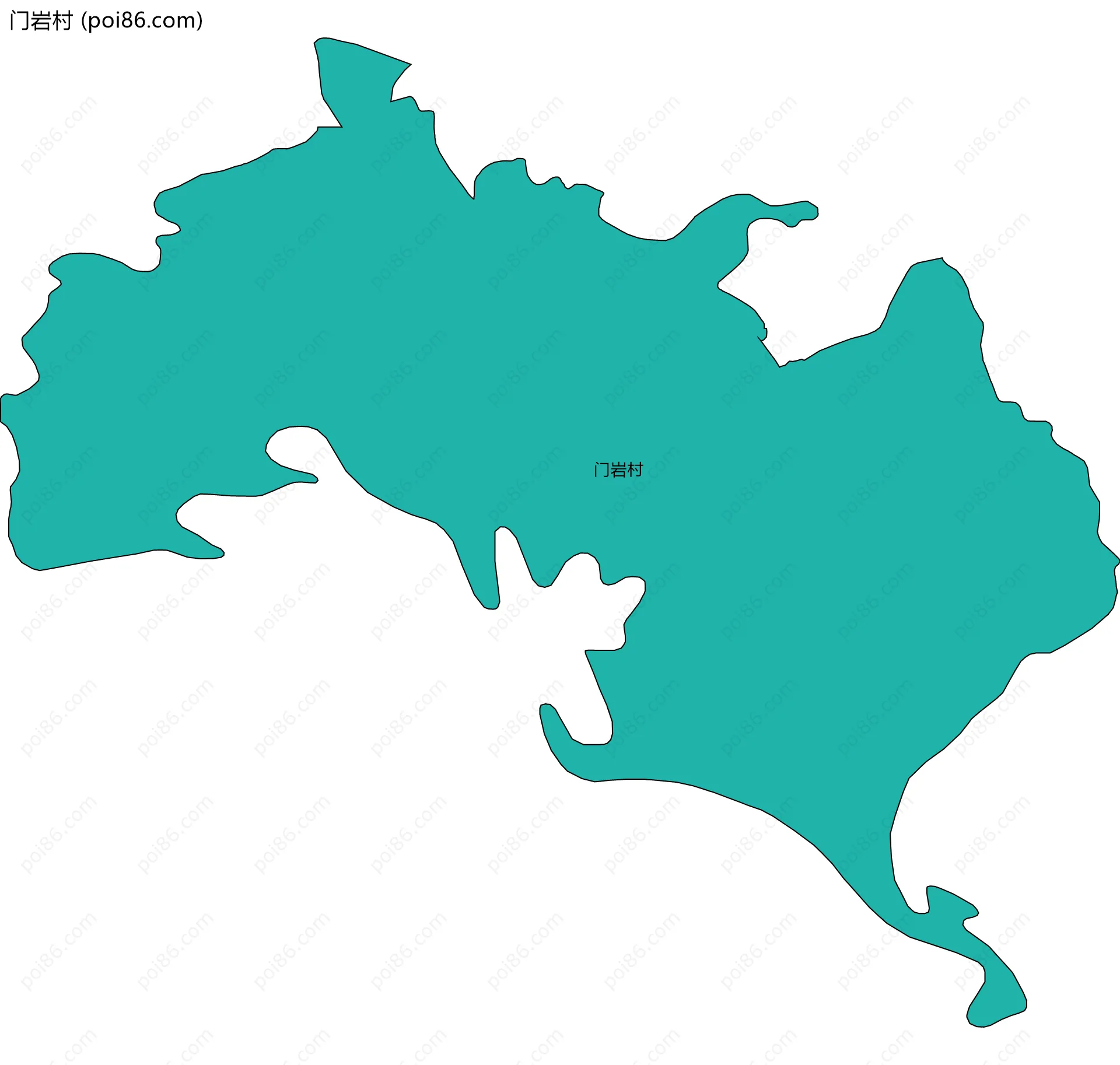 门岩村边界地图