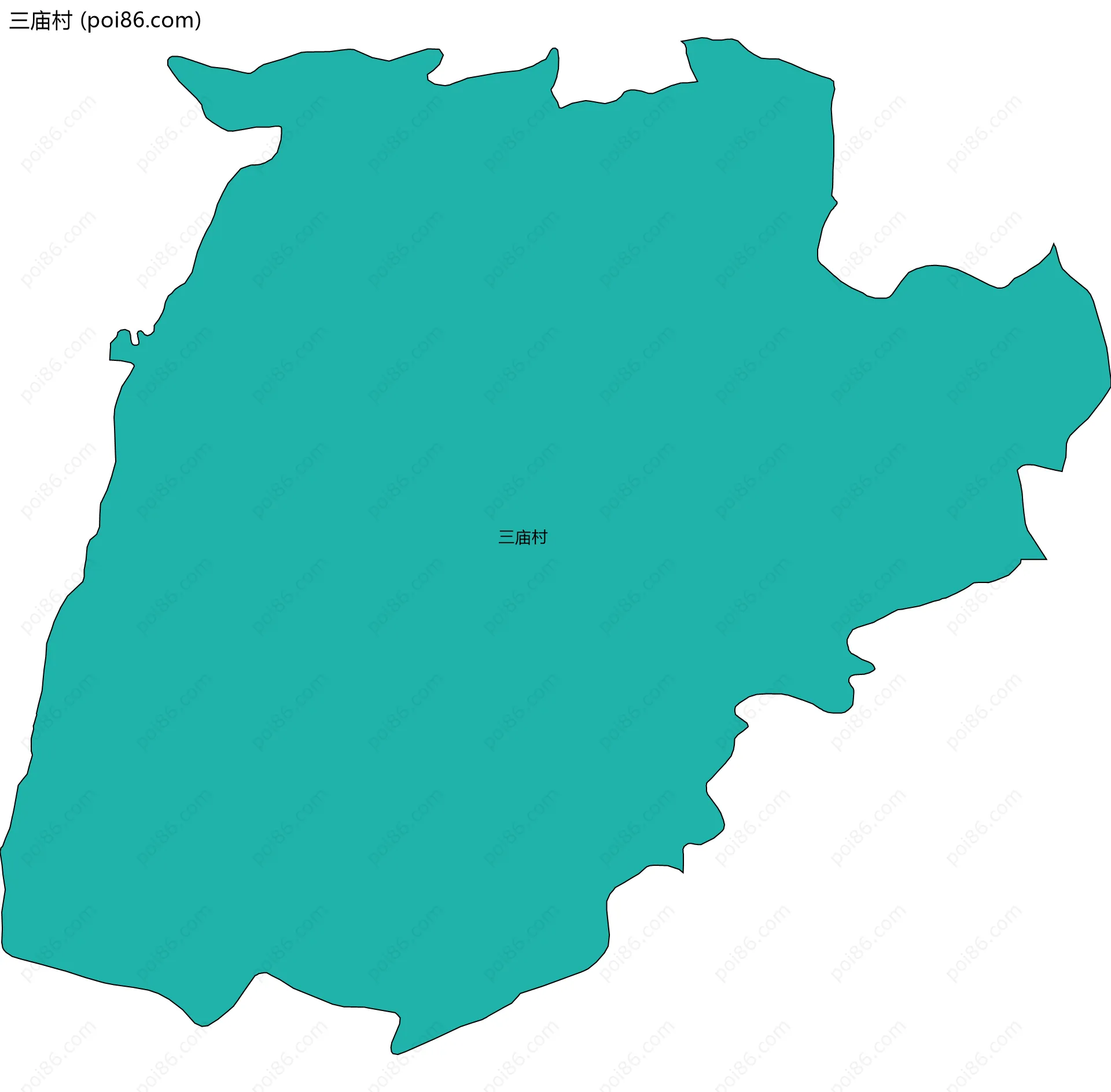 三庙村边界地图