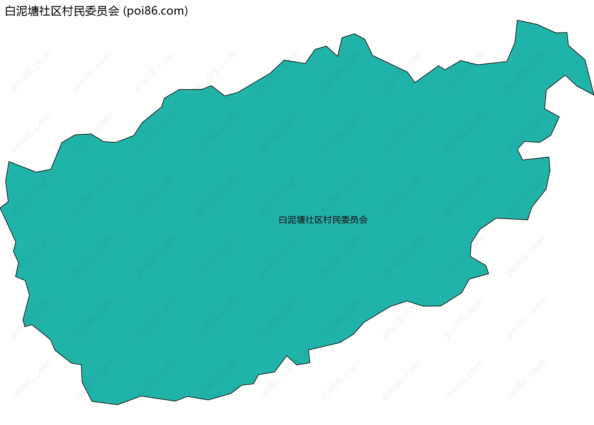 白泥塘社区村民委员会边界地图