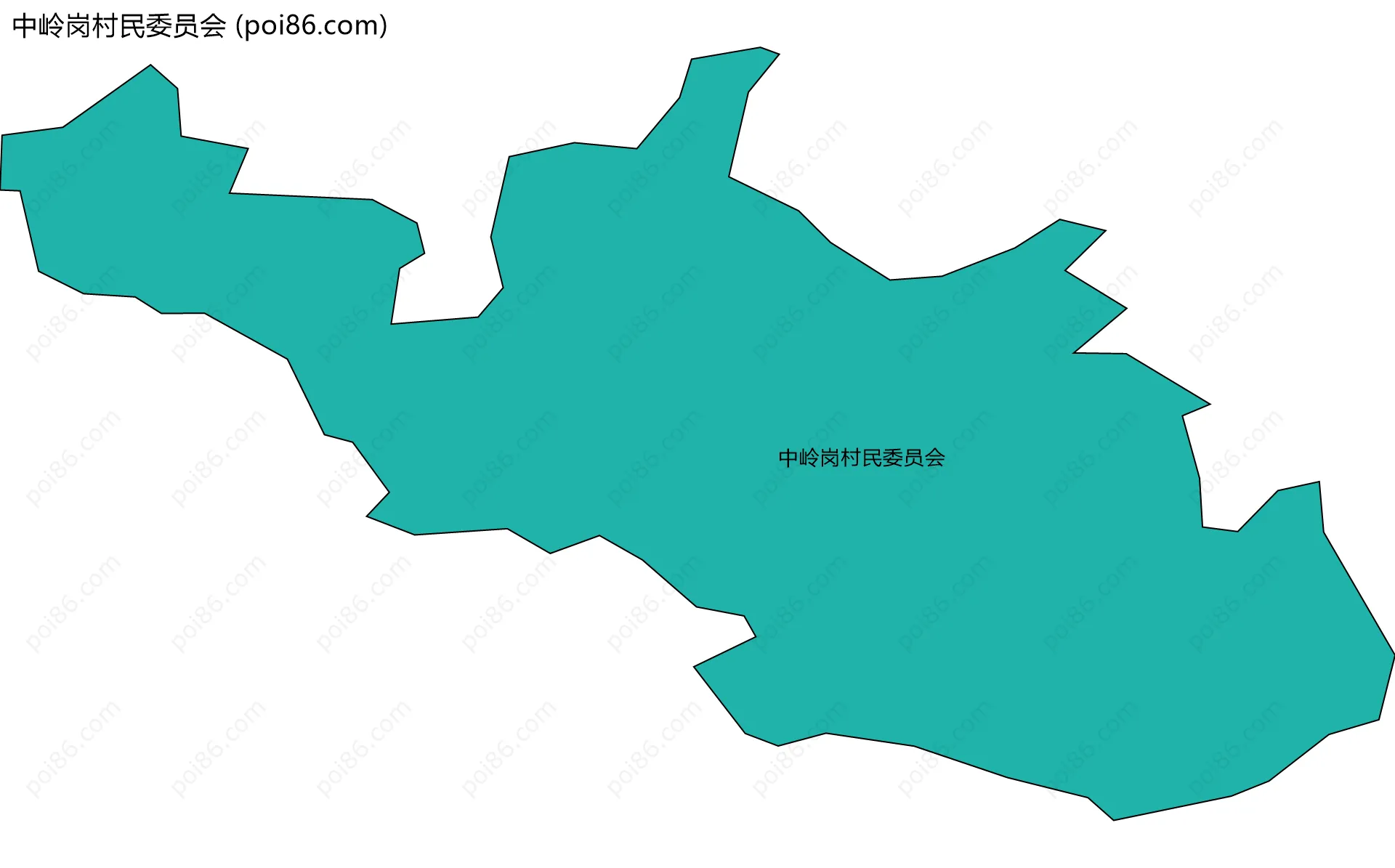 中岭岗村民委员会边界地图