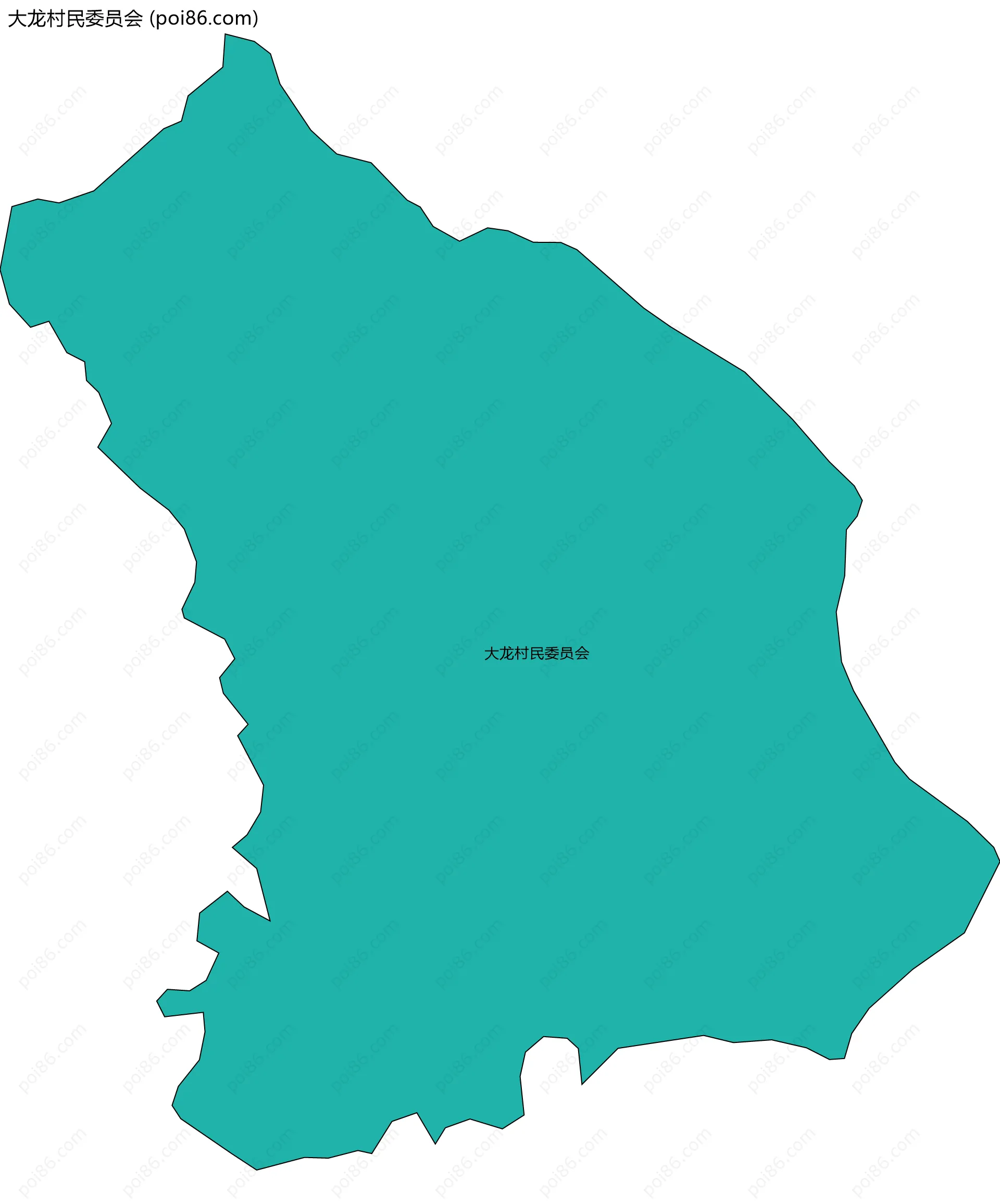 大龙村民委员会边界地图