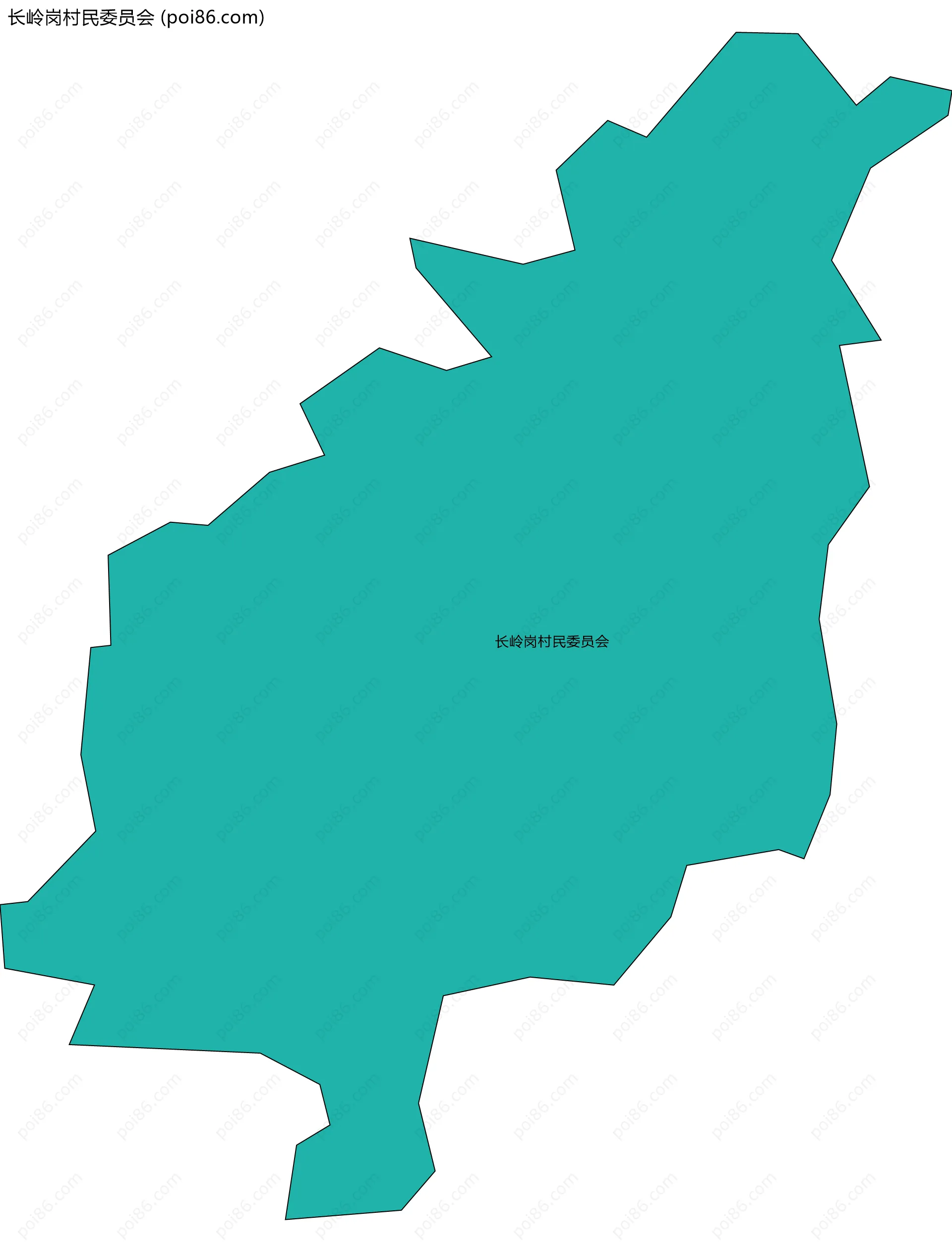 长岭岗村民委员会边界地图