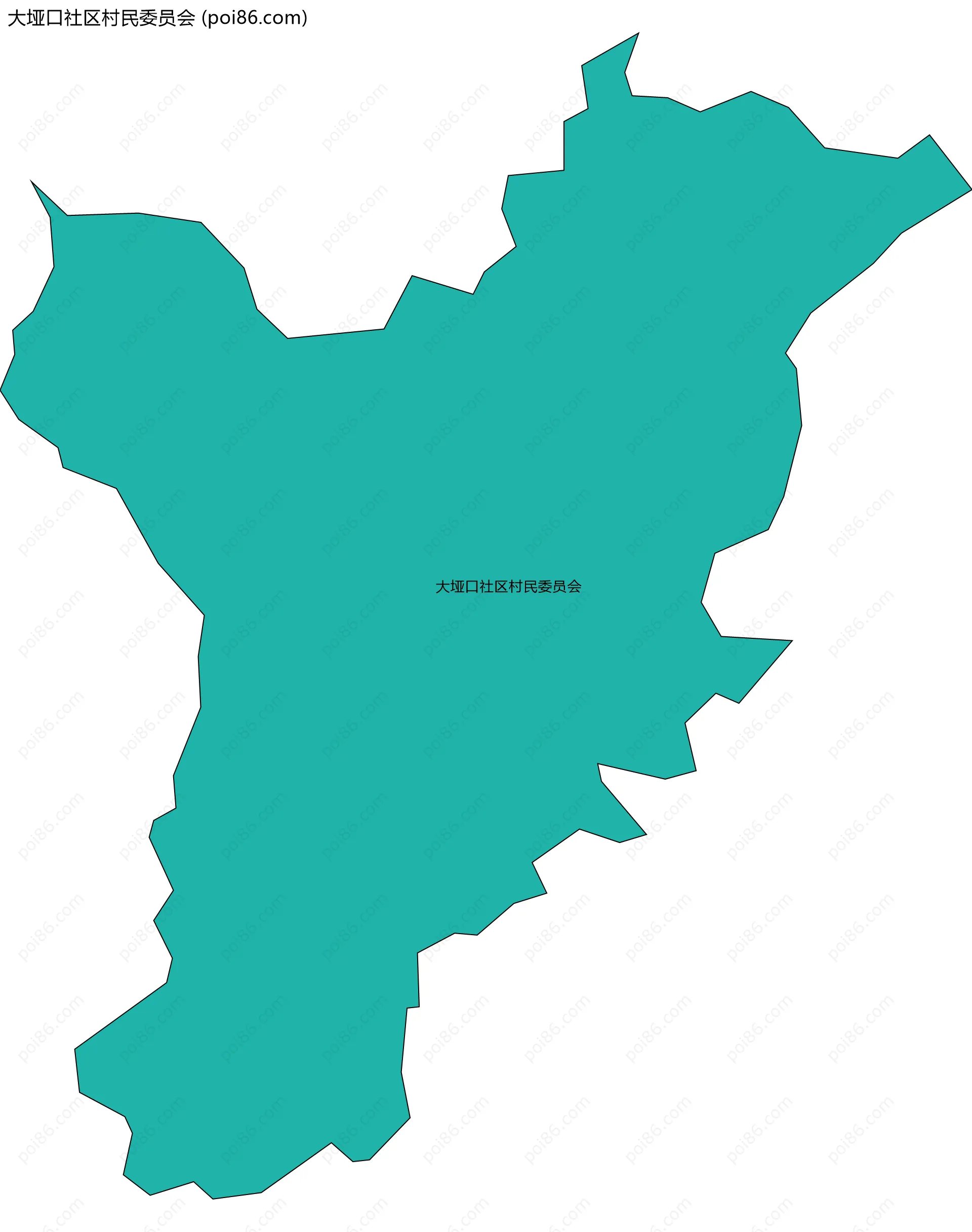 大垭口社区村民委员会边界地图