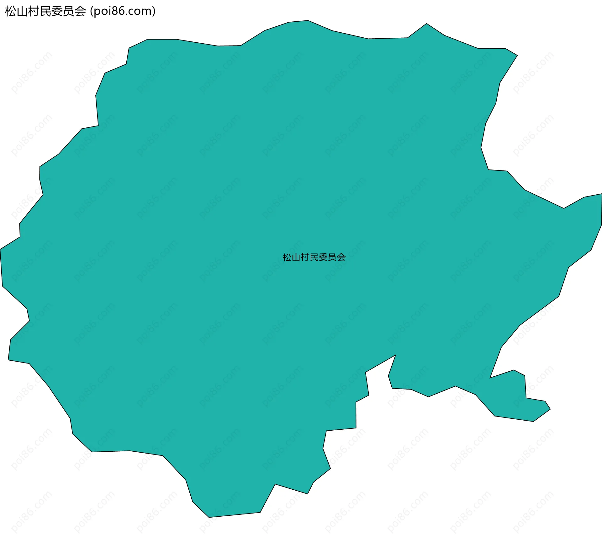 松山村民委员会边界地图
