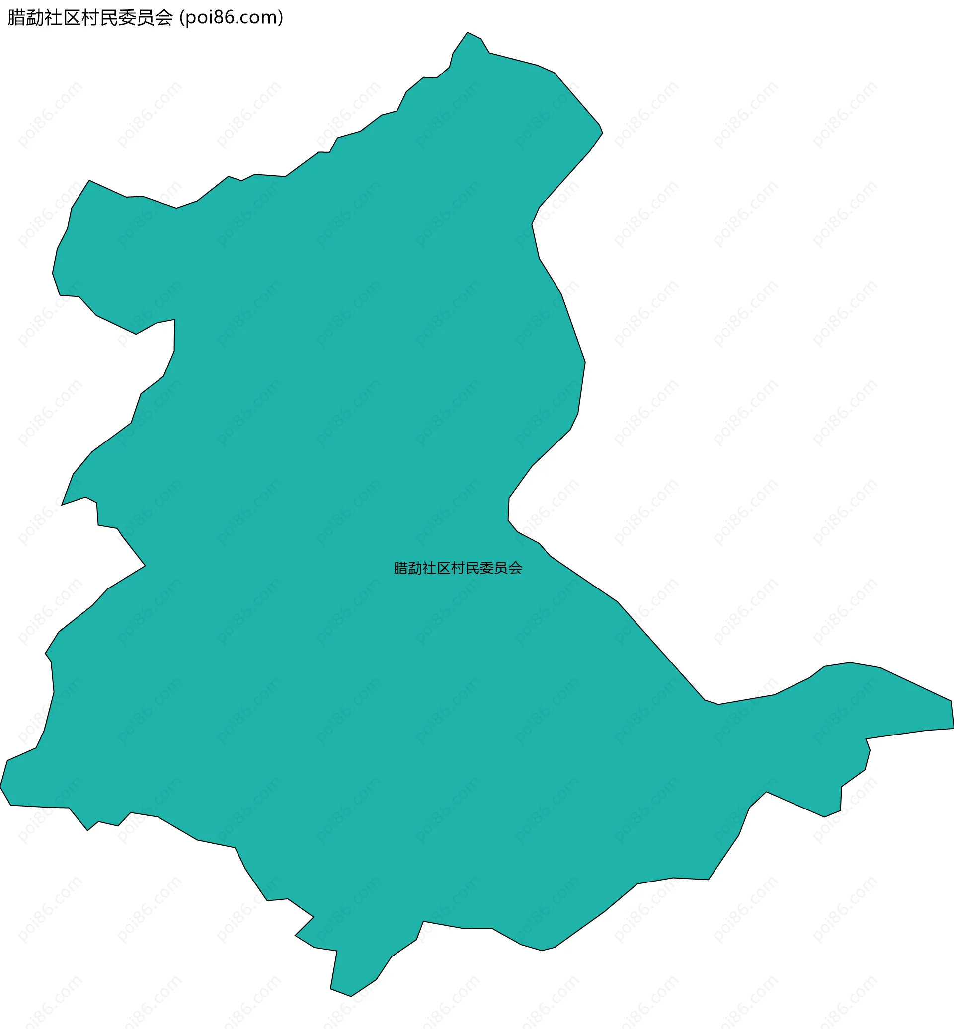 腊勐社区村民委员会边界地图