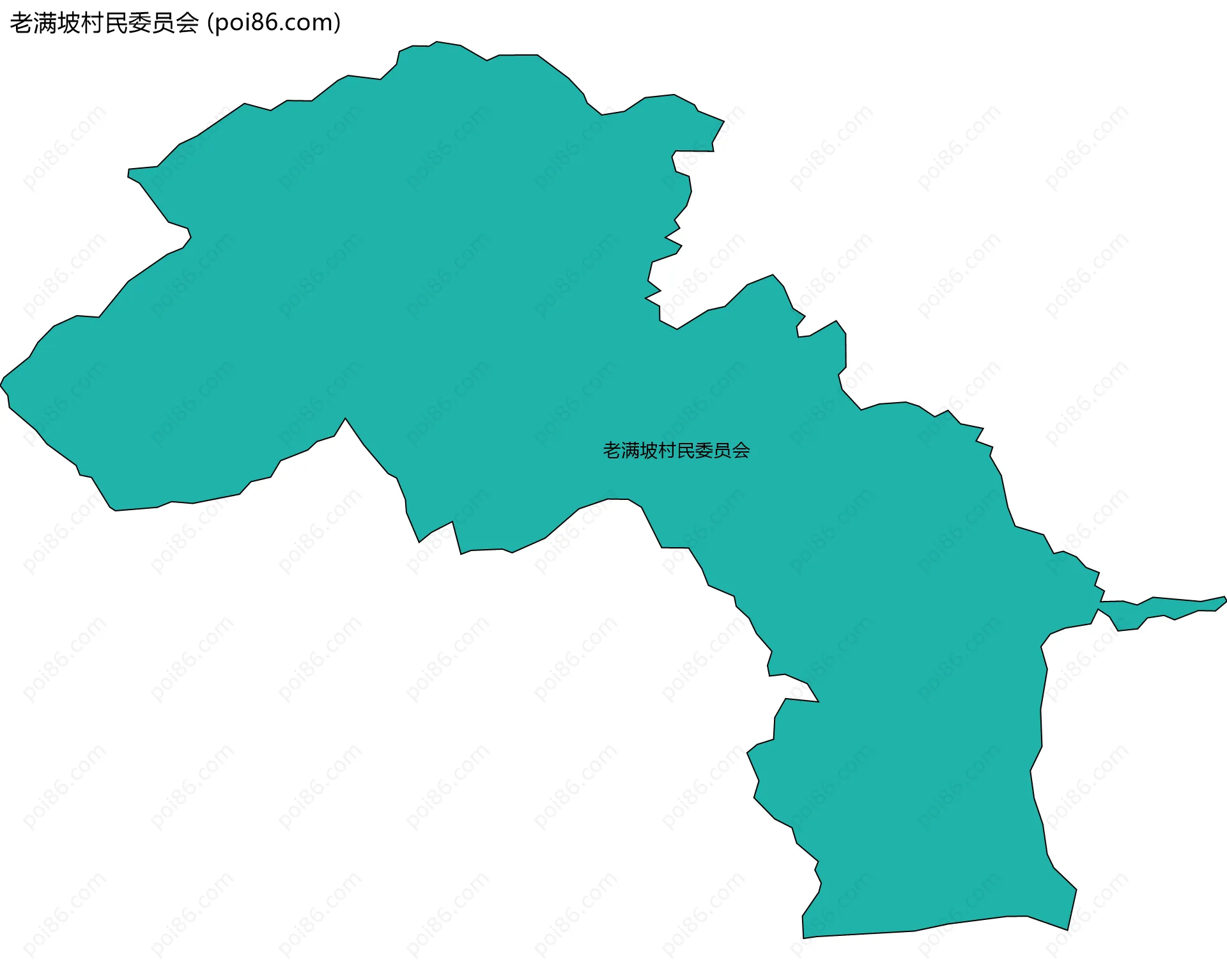 老满坡村民委员会边界地图