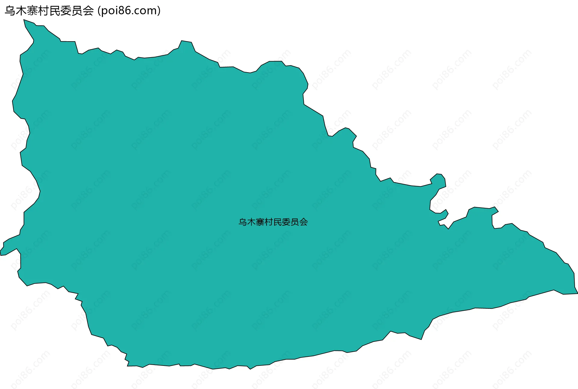 乌木寨村民委员会边界地图