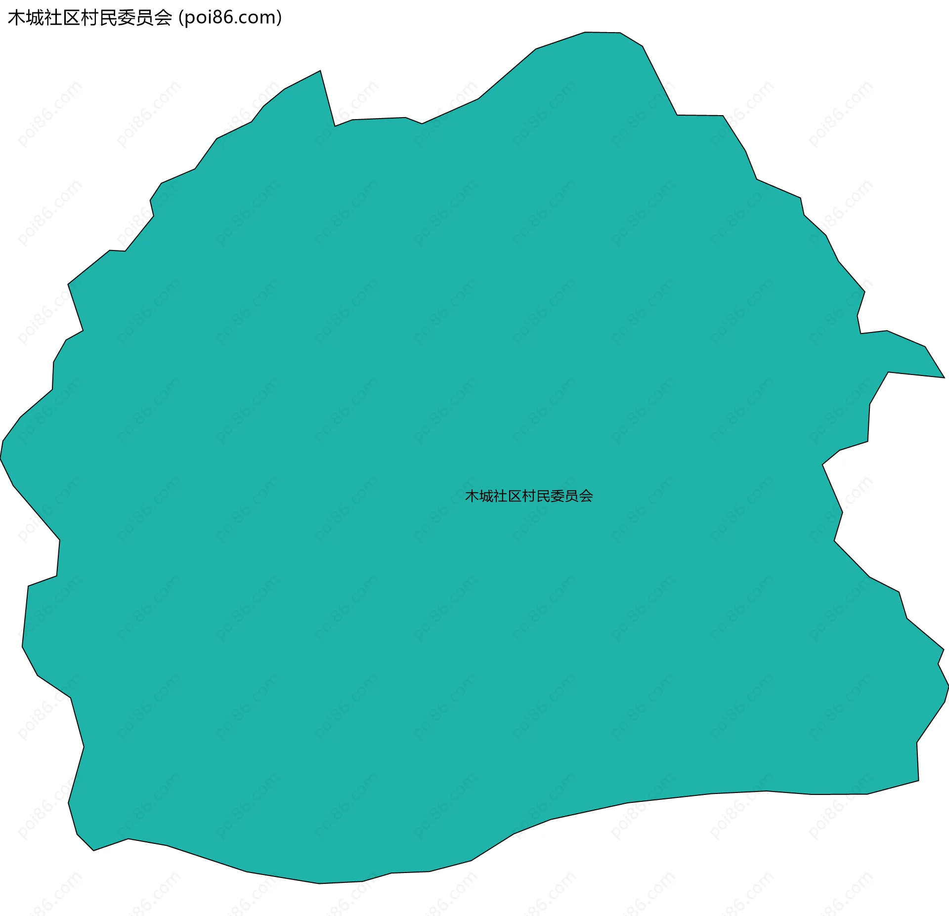 木城社区村民委员会边界地图