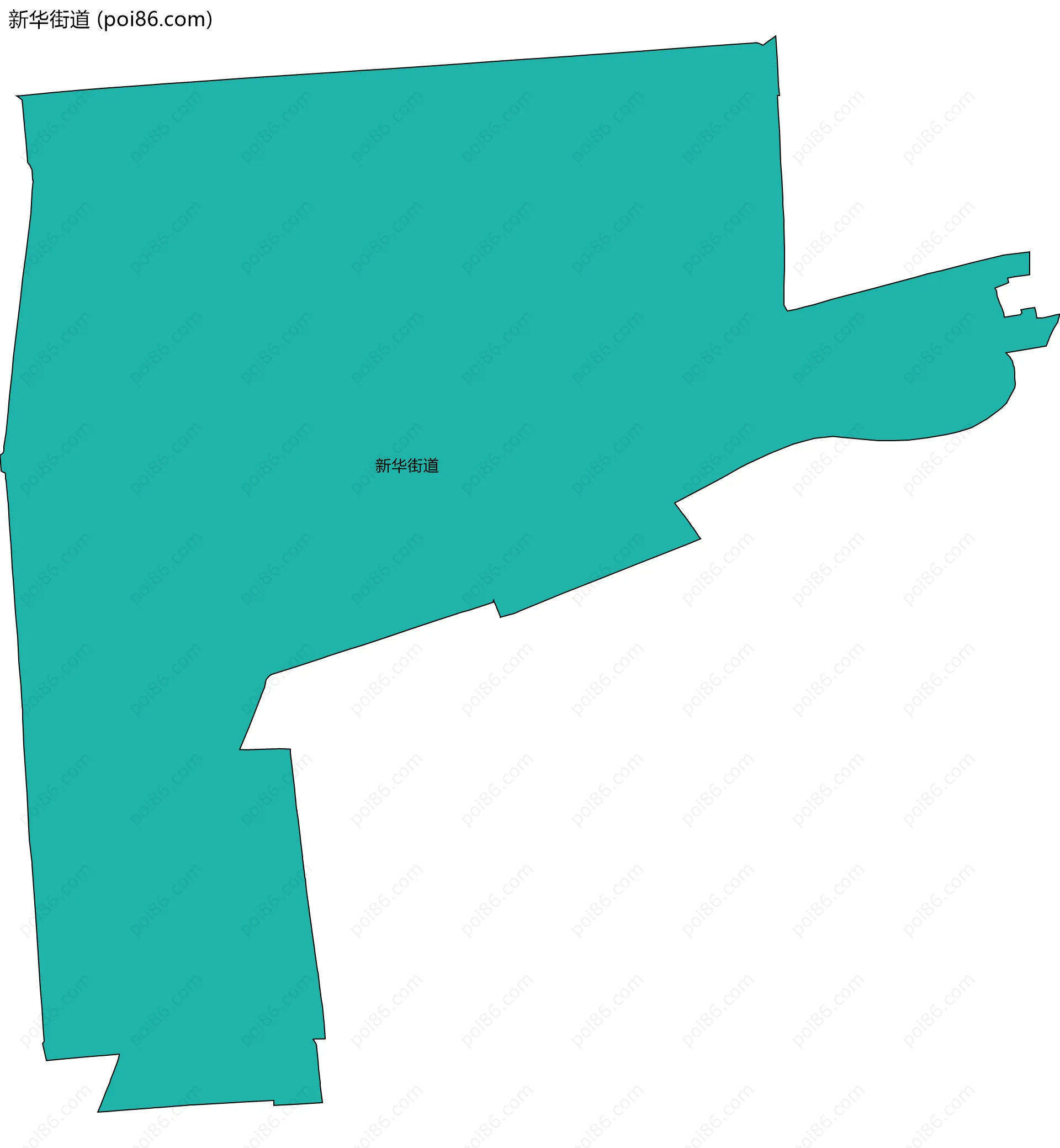 新华街道边界地图