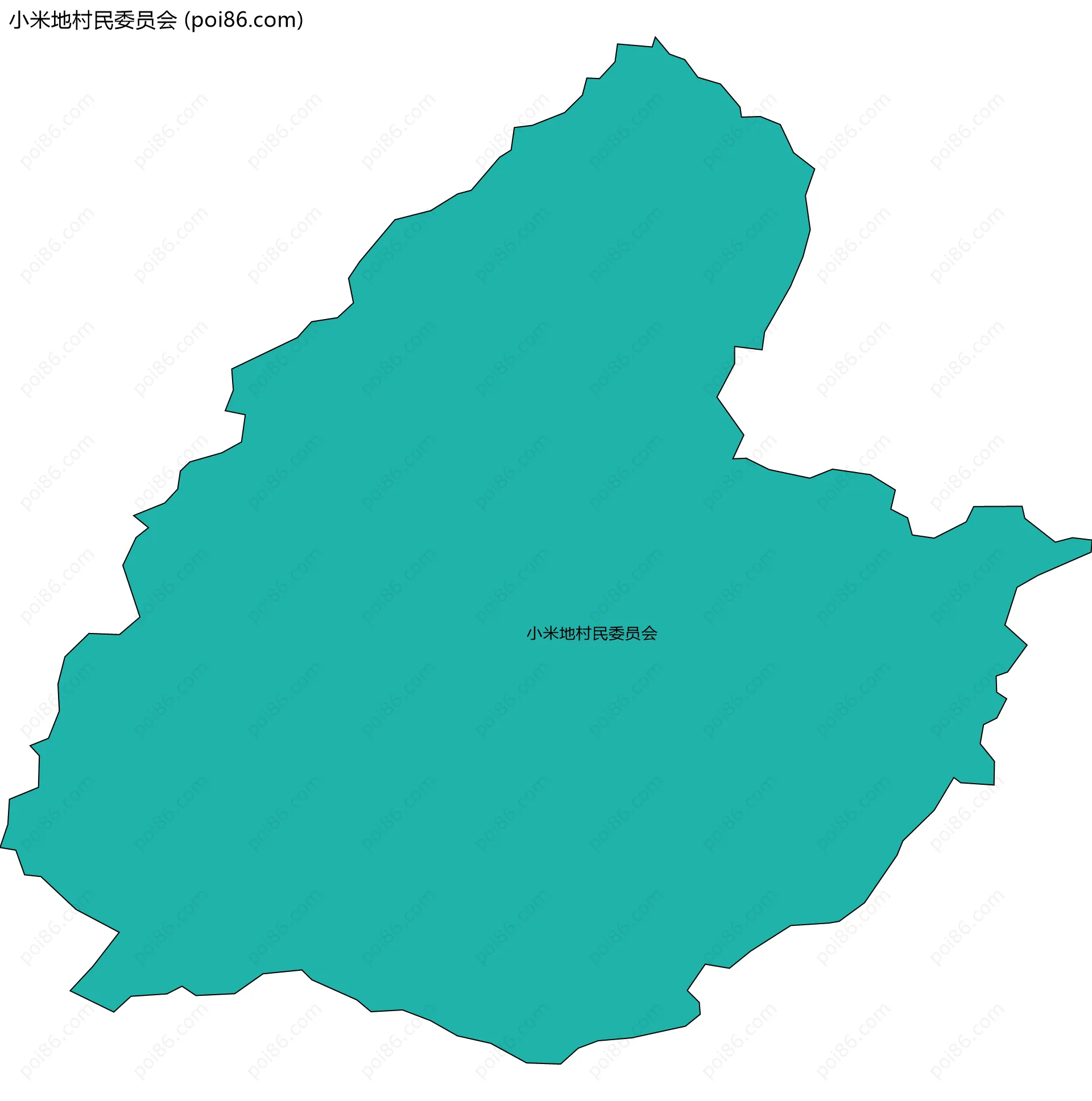 小米地村民委员会边界地图