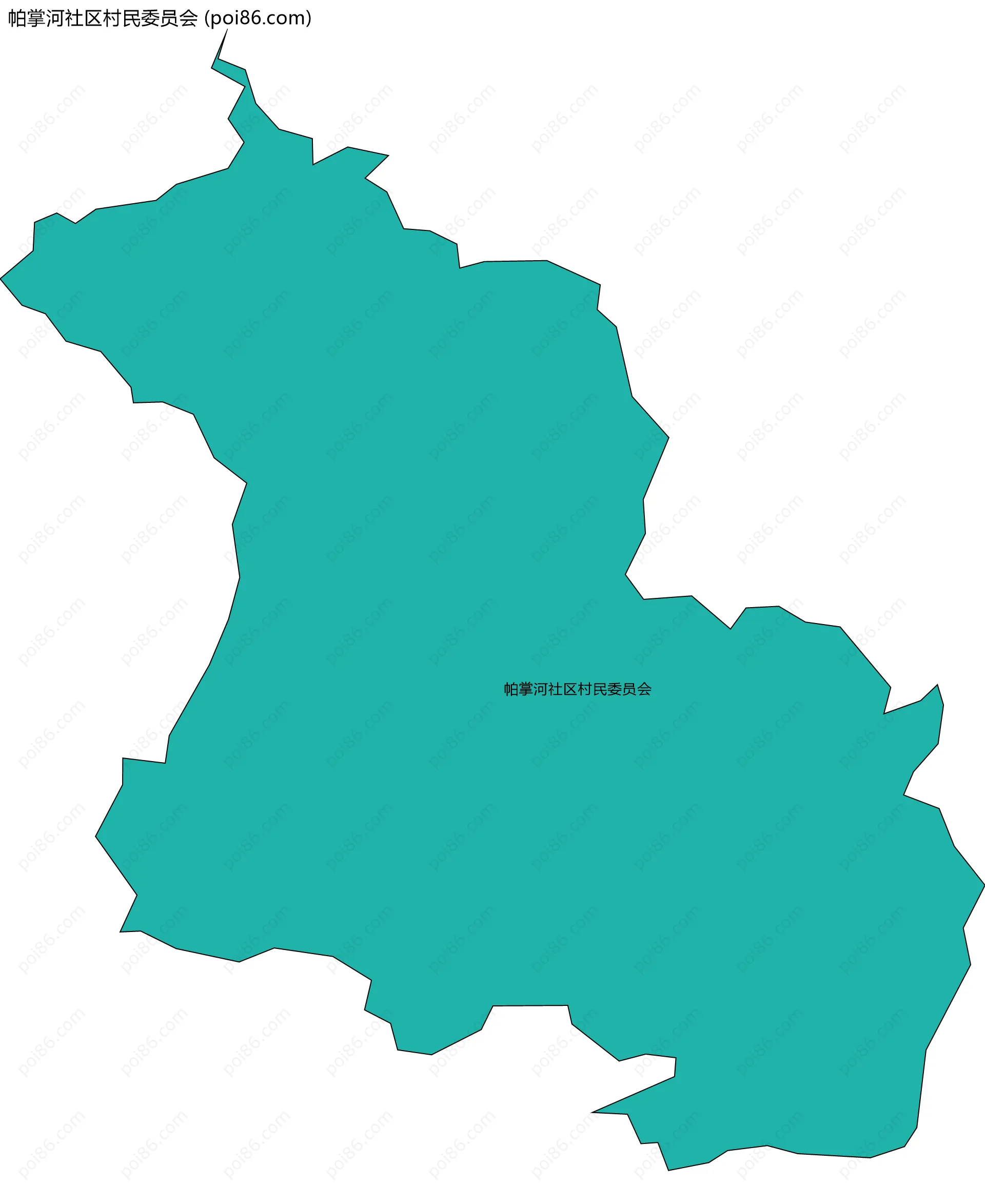 帕掌河社区村民委员会边界地图