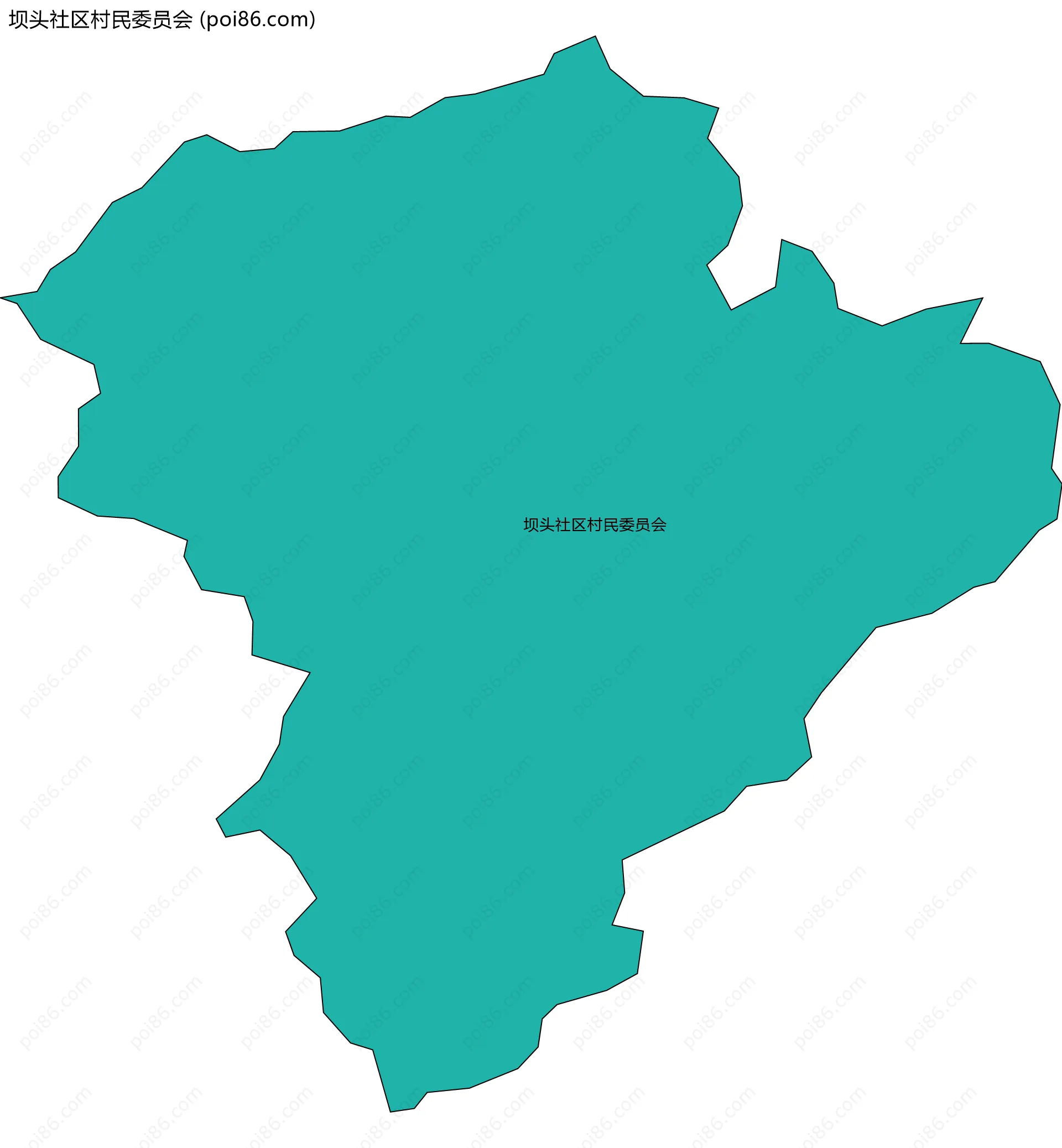 坝头社区村民委员会边界地图