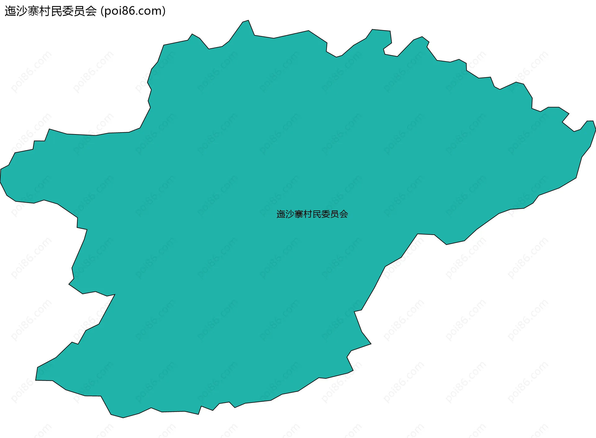 迤沙寨村民委员会边界地图