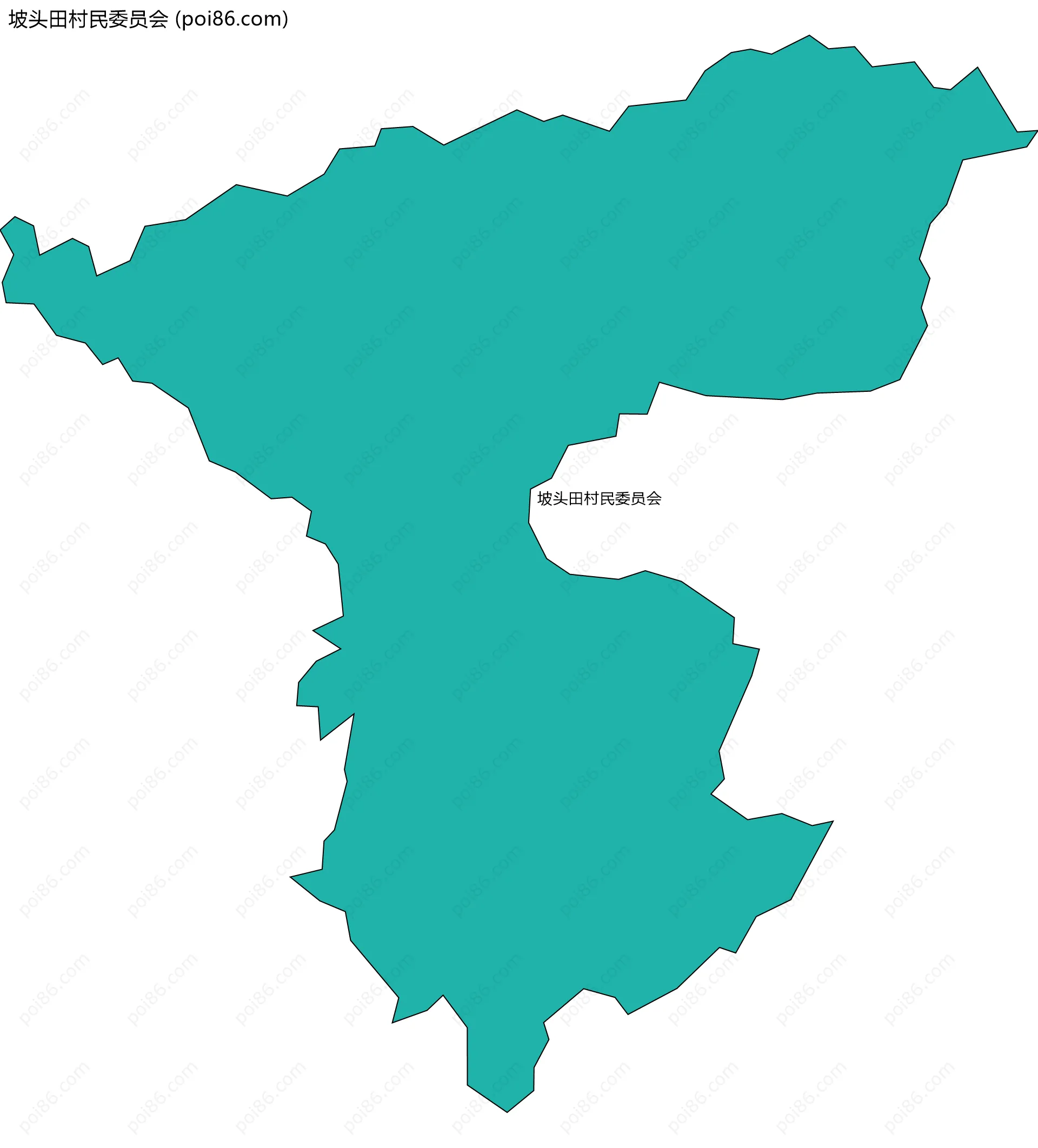 坡头田村民委员会边界地图