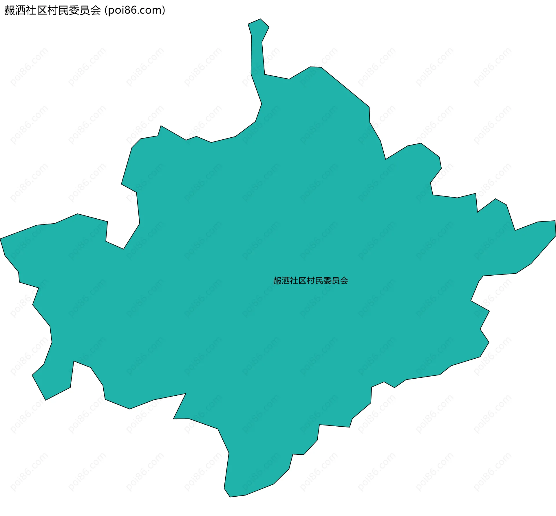 赧洒社区村民委员会边界地图