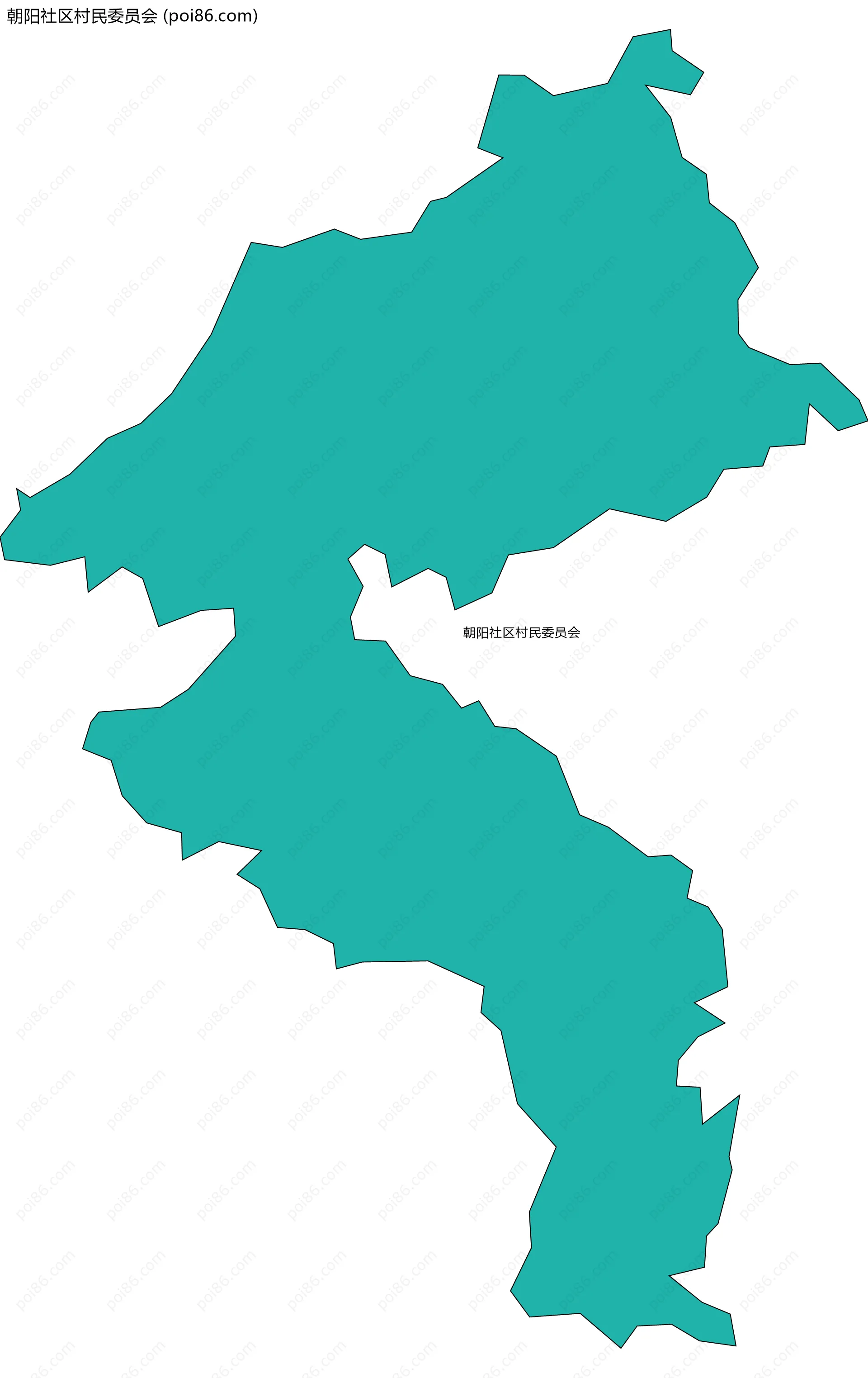 朝阳社区村民委员会边界地图