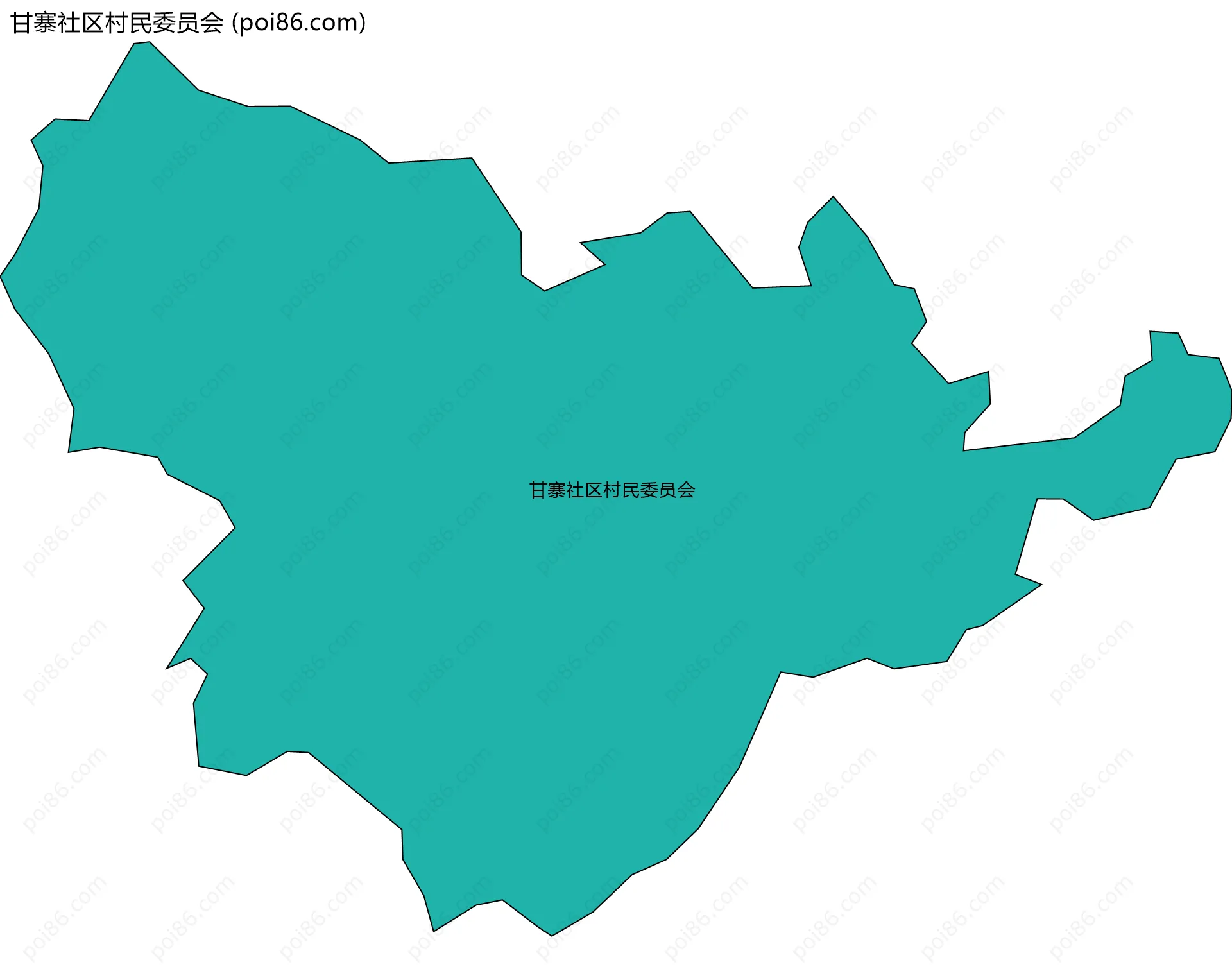 甘寨社区村民委员会边界地图