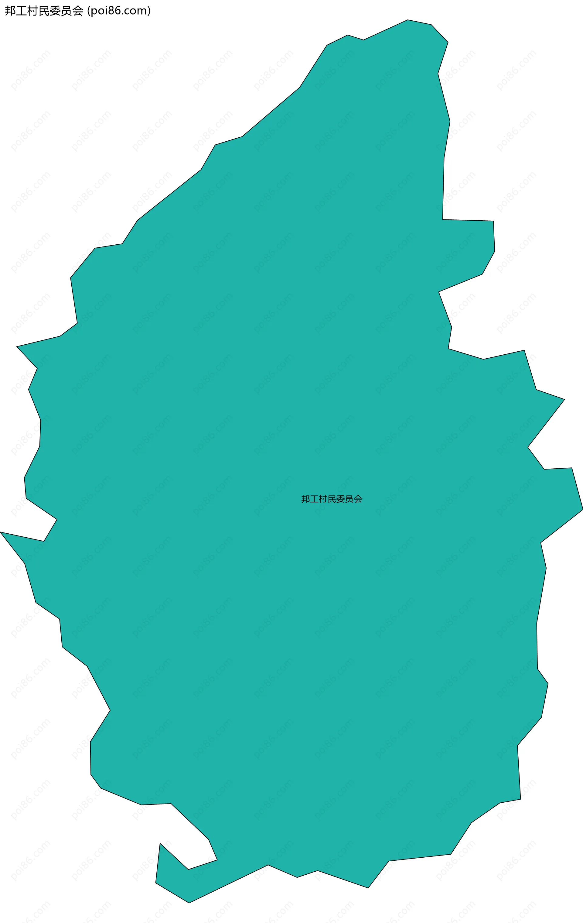 邦工村民委员会边界地图