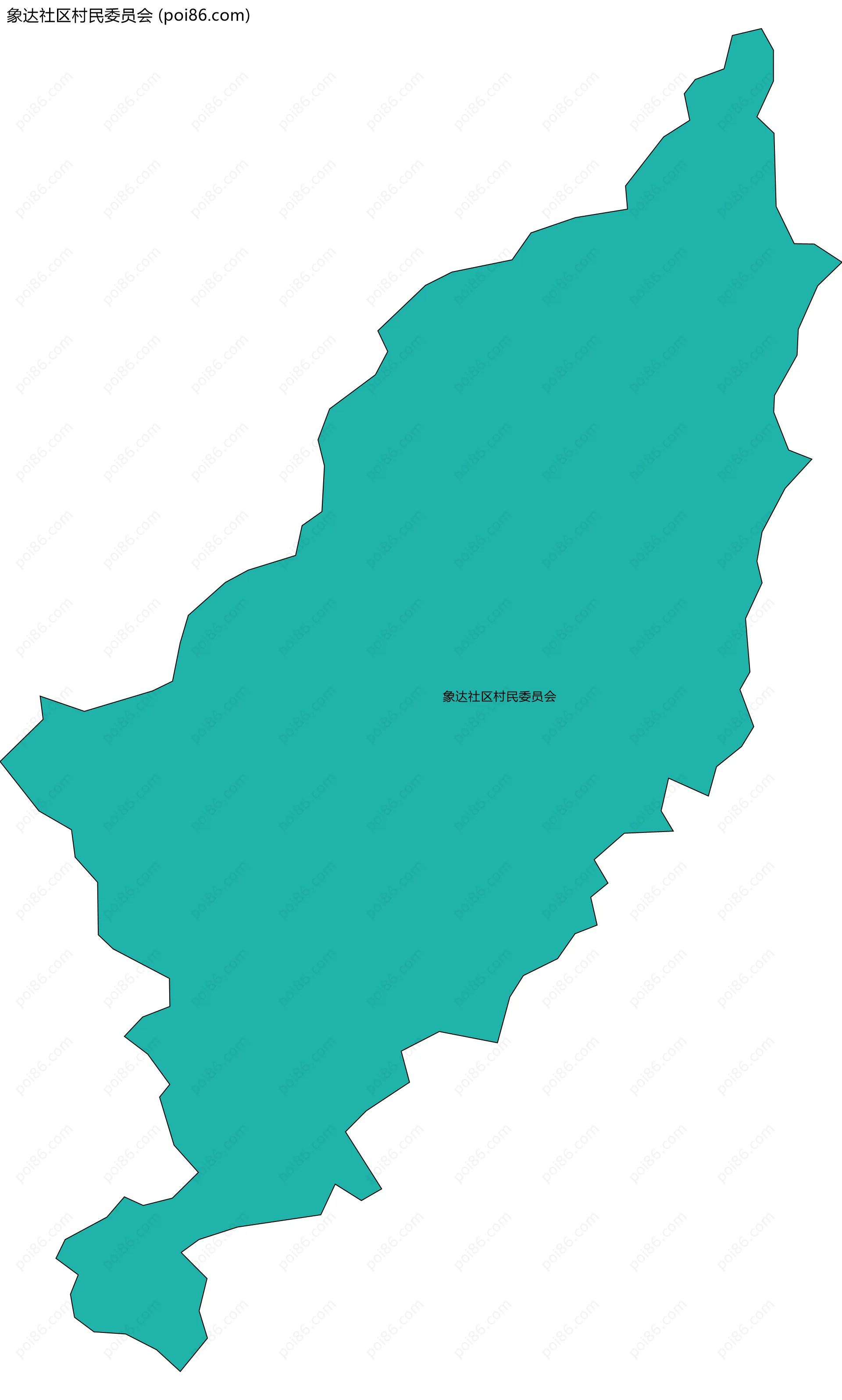 象达社区村民委员会边界地图