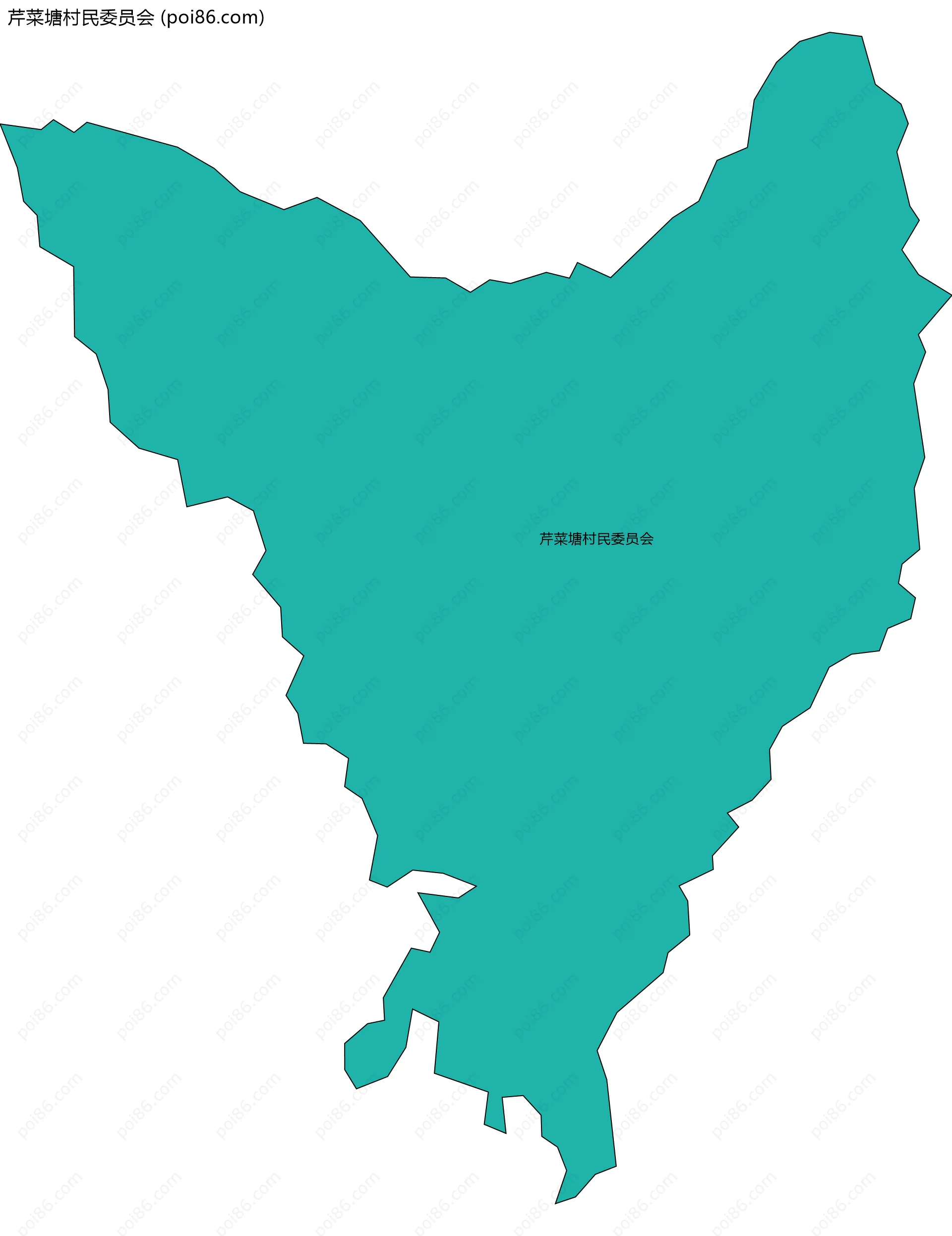芹菜塘村民委员会边界地图