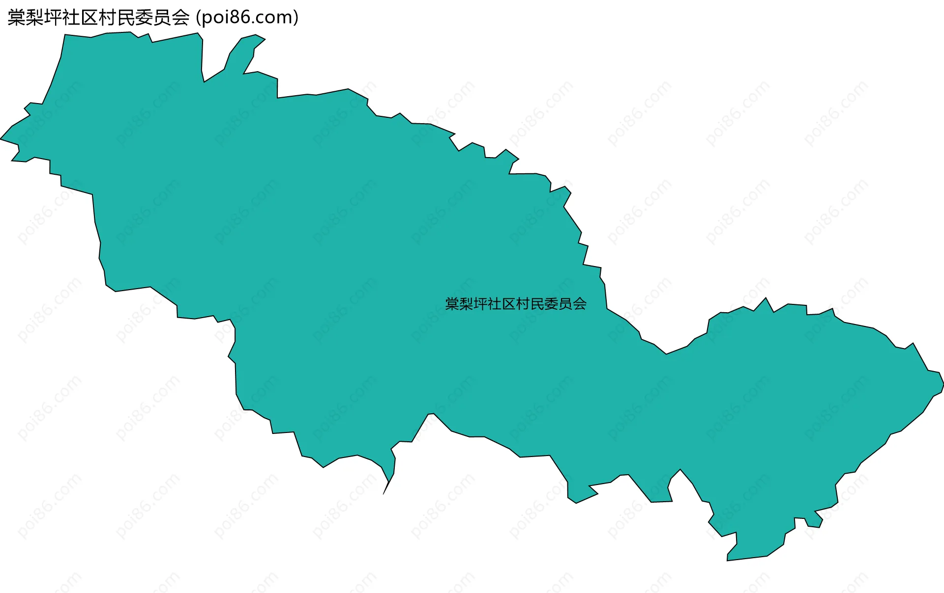 棠梨坪社区村民委员会边界地图