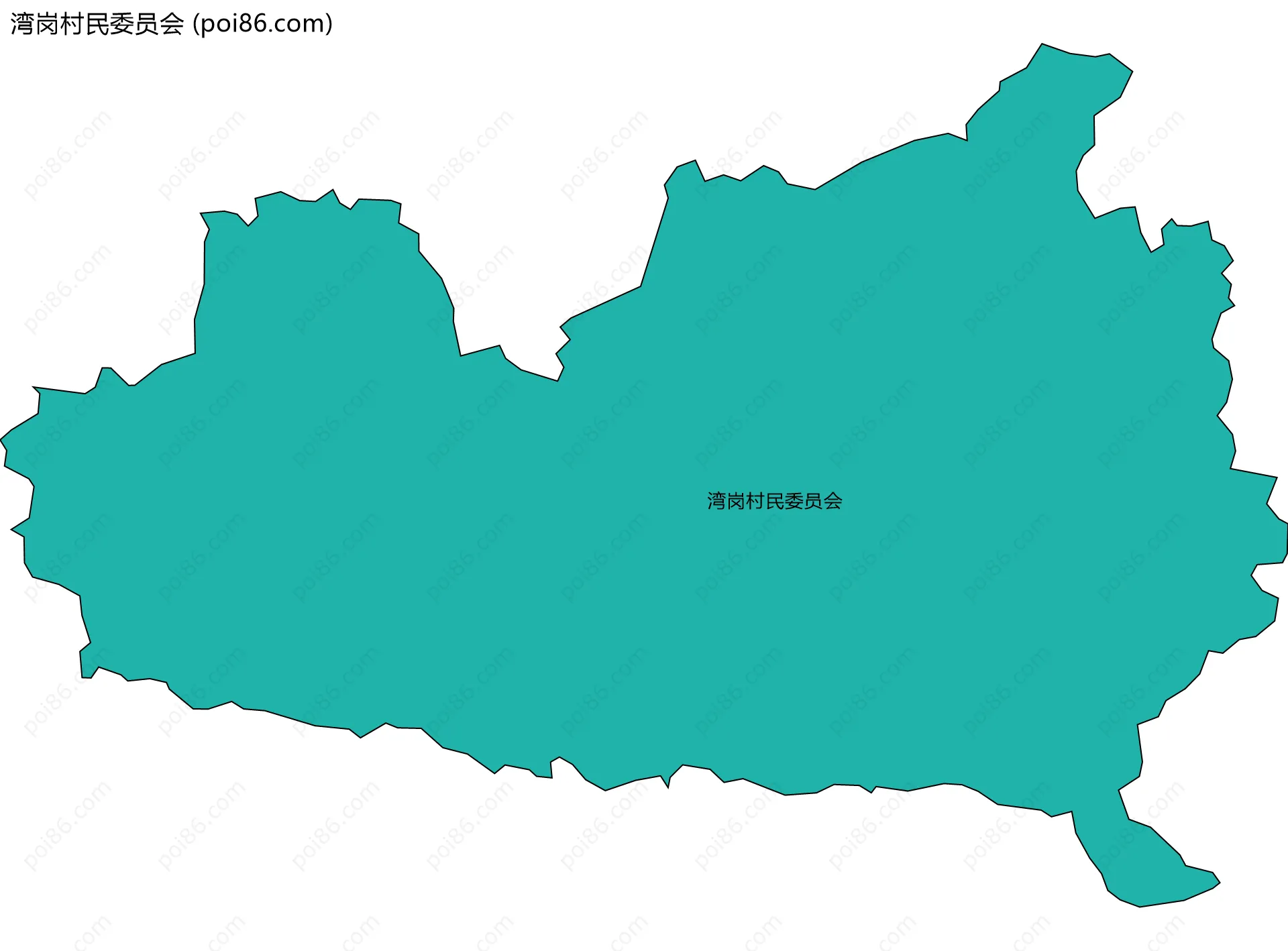 湾岗村民委员会边界地图