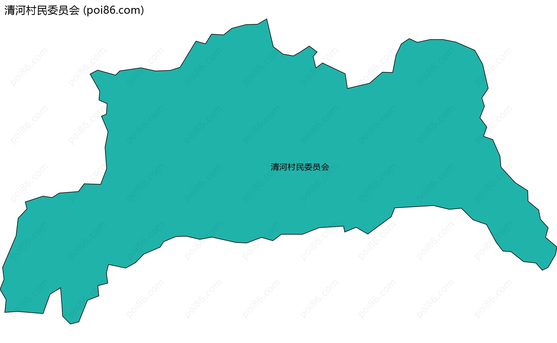 清河村民委员会边界地图