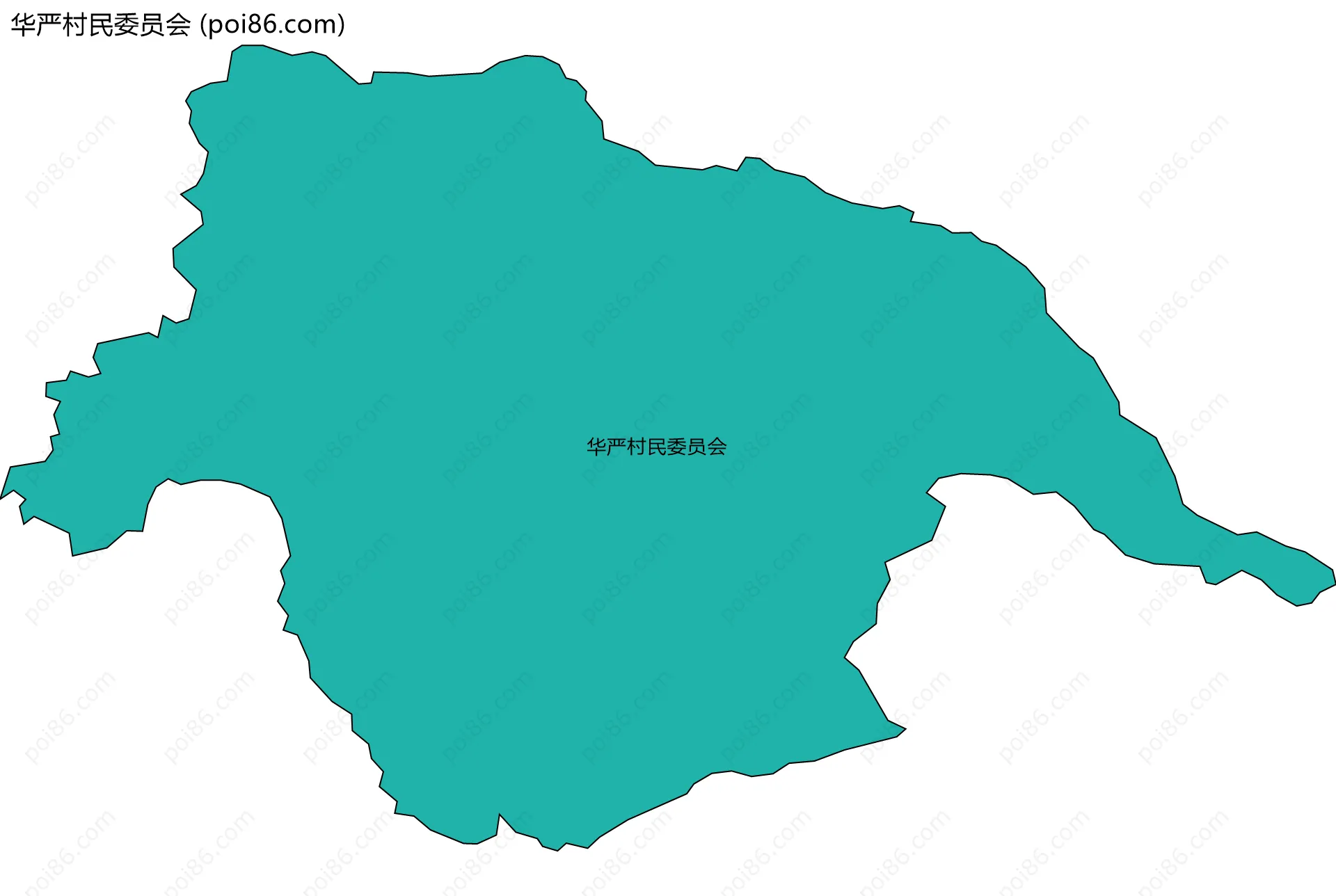 华严村民委员会边界地图